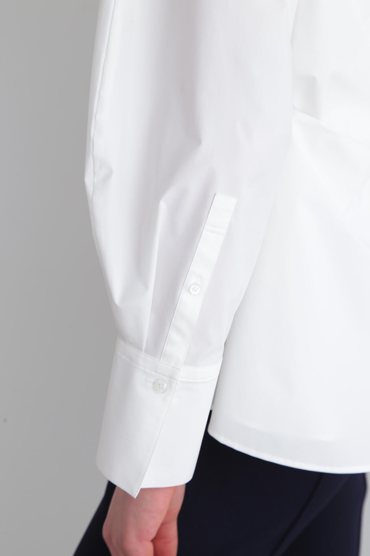 最終価格】SOLOTEXブロードバッククロスタックブラウスホワイト