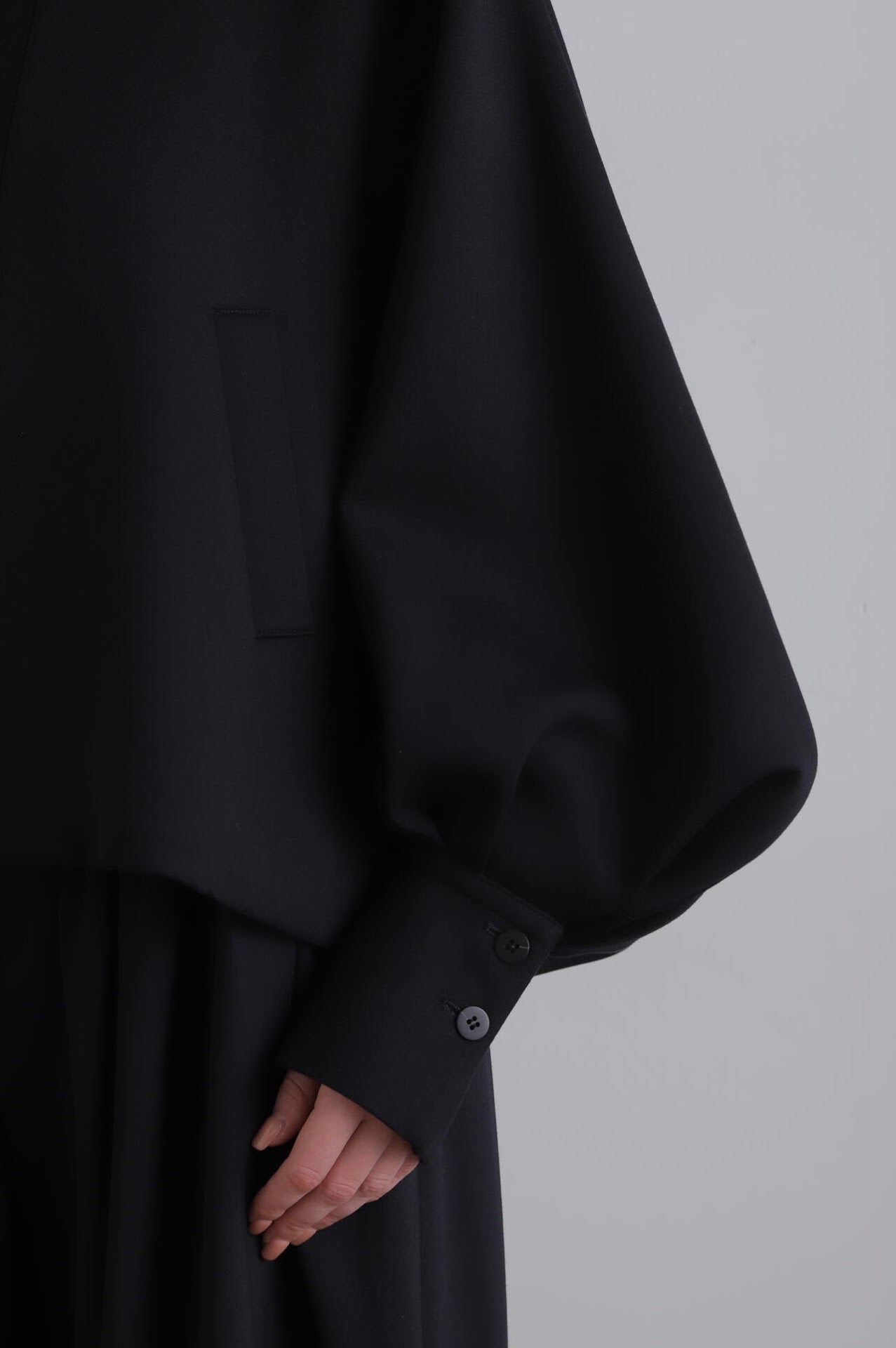 LE PHIL ルフィル ハイストレッチ ダンボール ジャケット ブラック ダンボールダブルジップジャケット | LE PHIL（ル フィル