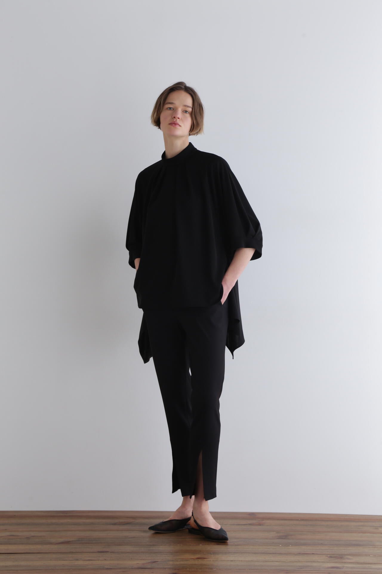 LE PHIL/ルフィル　トリアセドライポンチプルオーバー　Free ブラック LE PHIL/ルフィル トリアセドライポンチプルオーバー Free