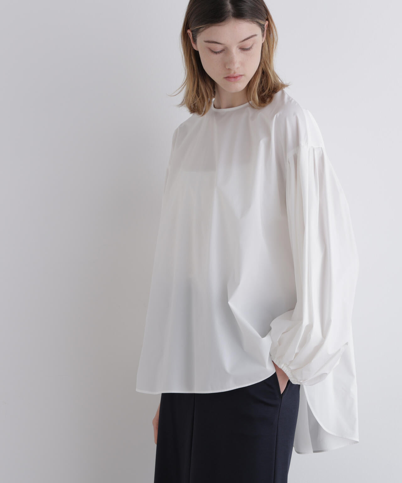 SOLOTEXギャザーブラウス