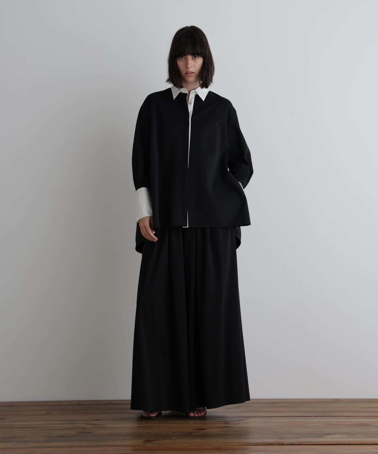 バイカラーテントブラウス