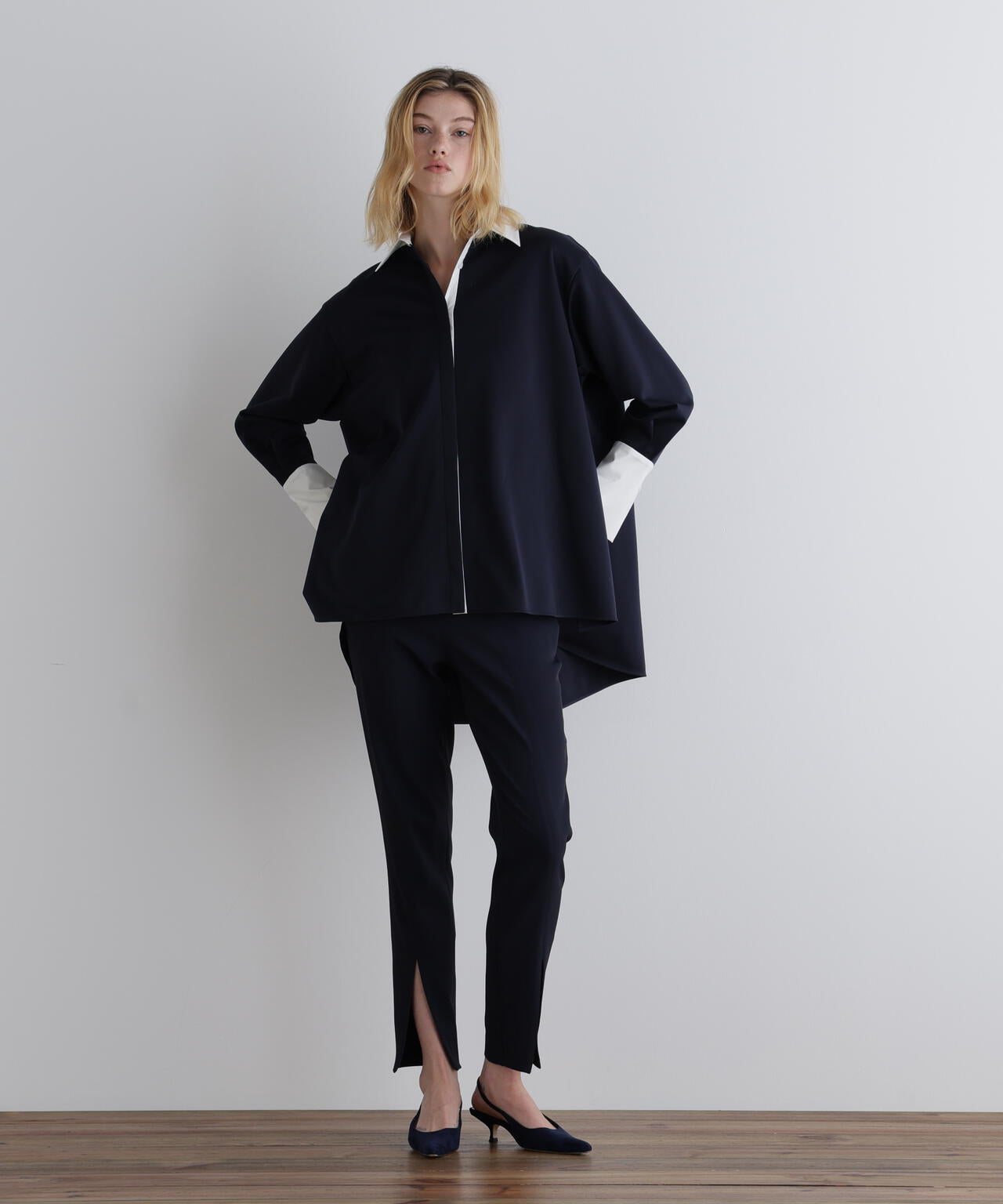 バイカラーテントブラウス