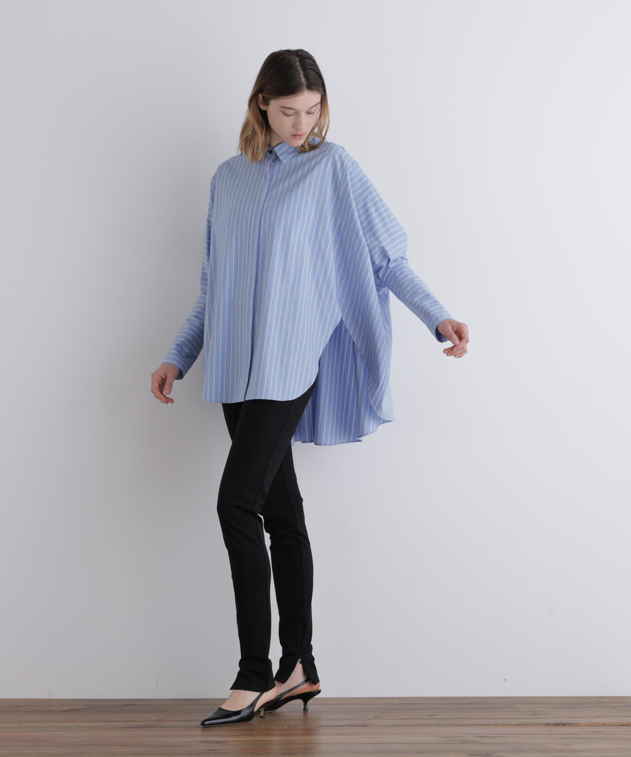 オーバーサイズロングカフスシャツ２