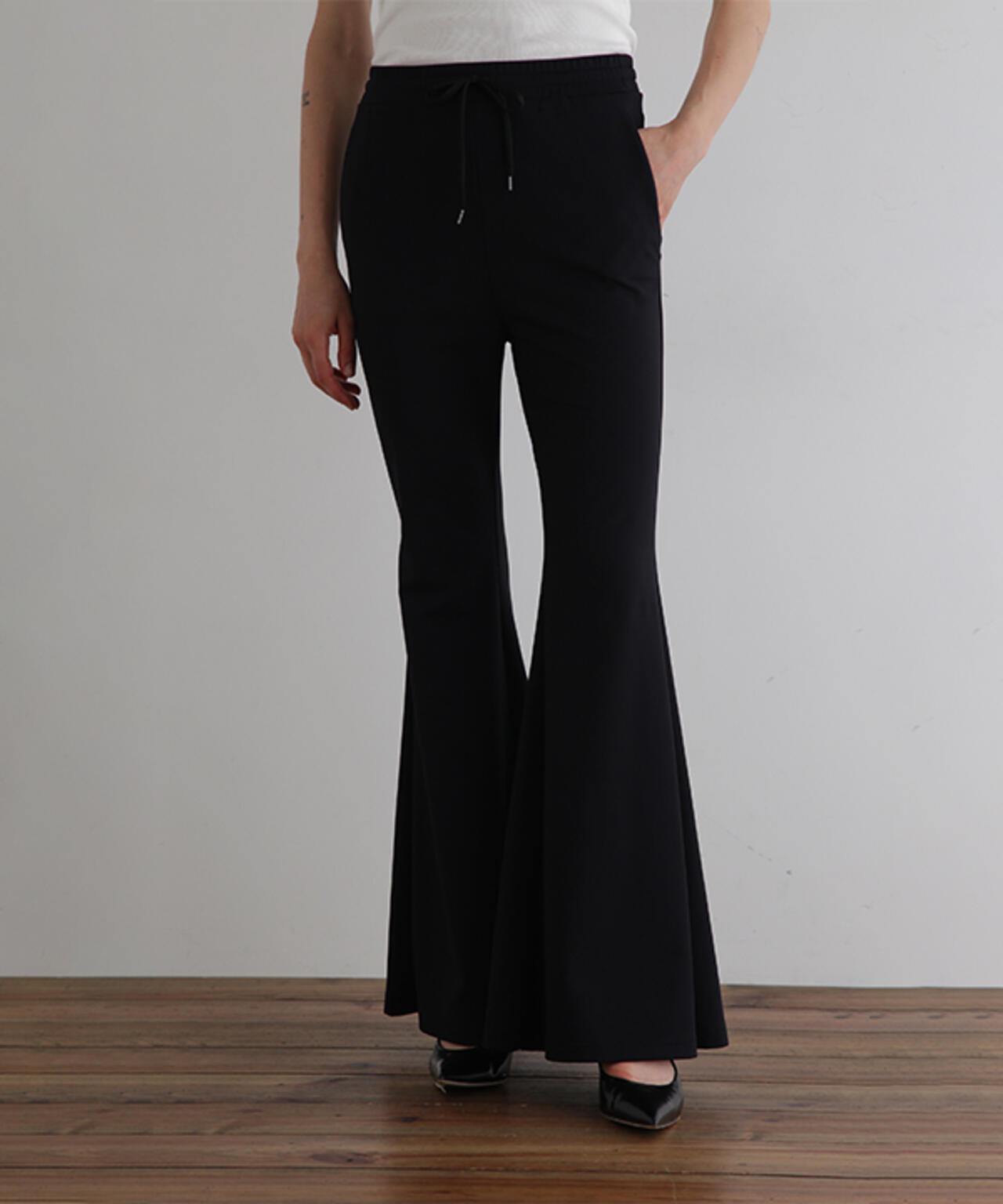 EC限定/00サイズ】ハイストレッチ裏起毛フレアパンツ | LE PHIL（ル