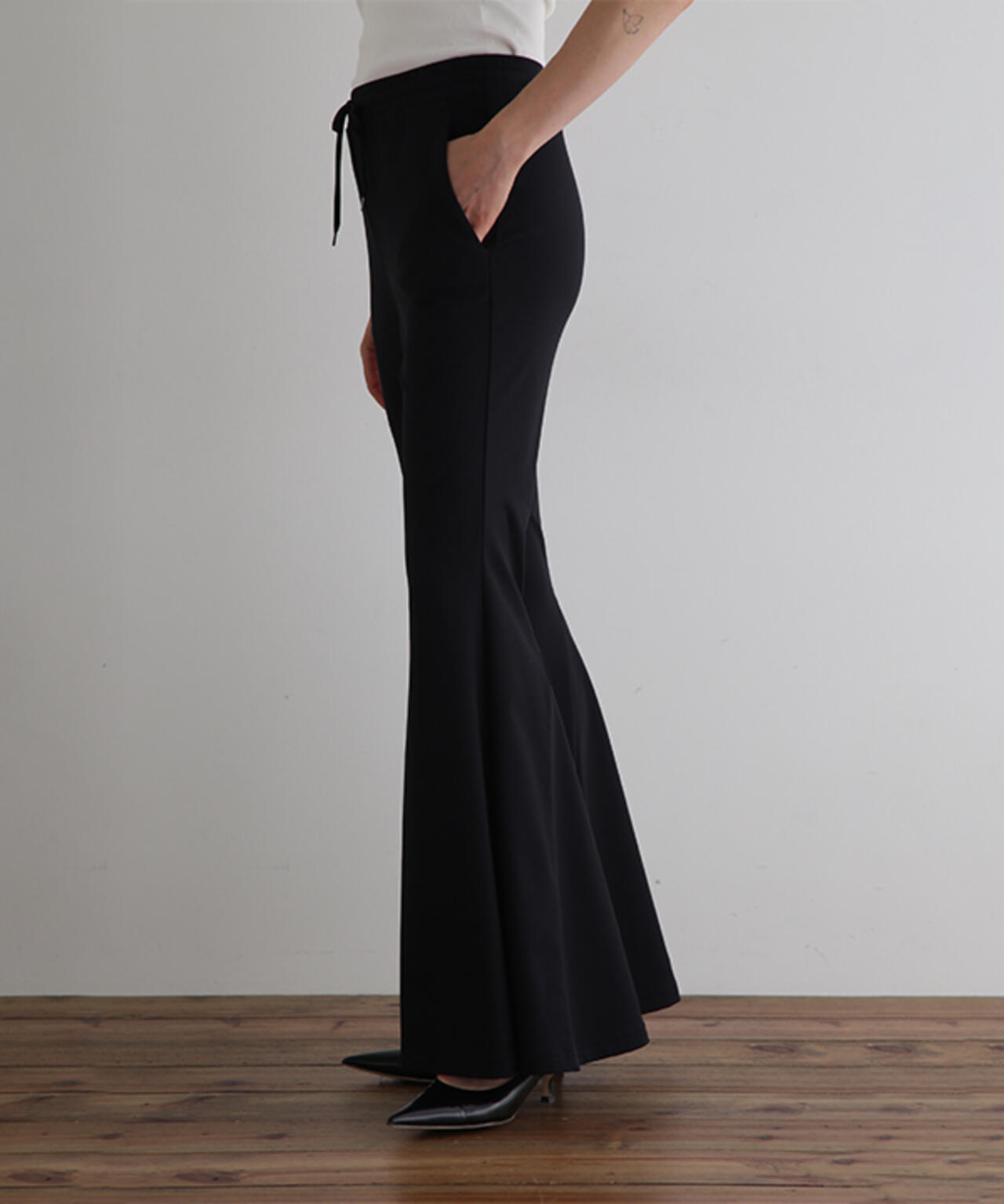 EC限定/00サイズ】ハイストレッチ裏起毛フレアパンツ | LE PHIL（ル