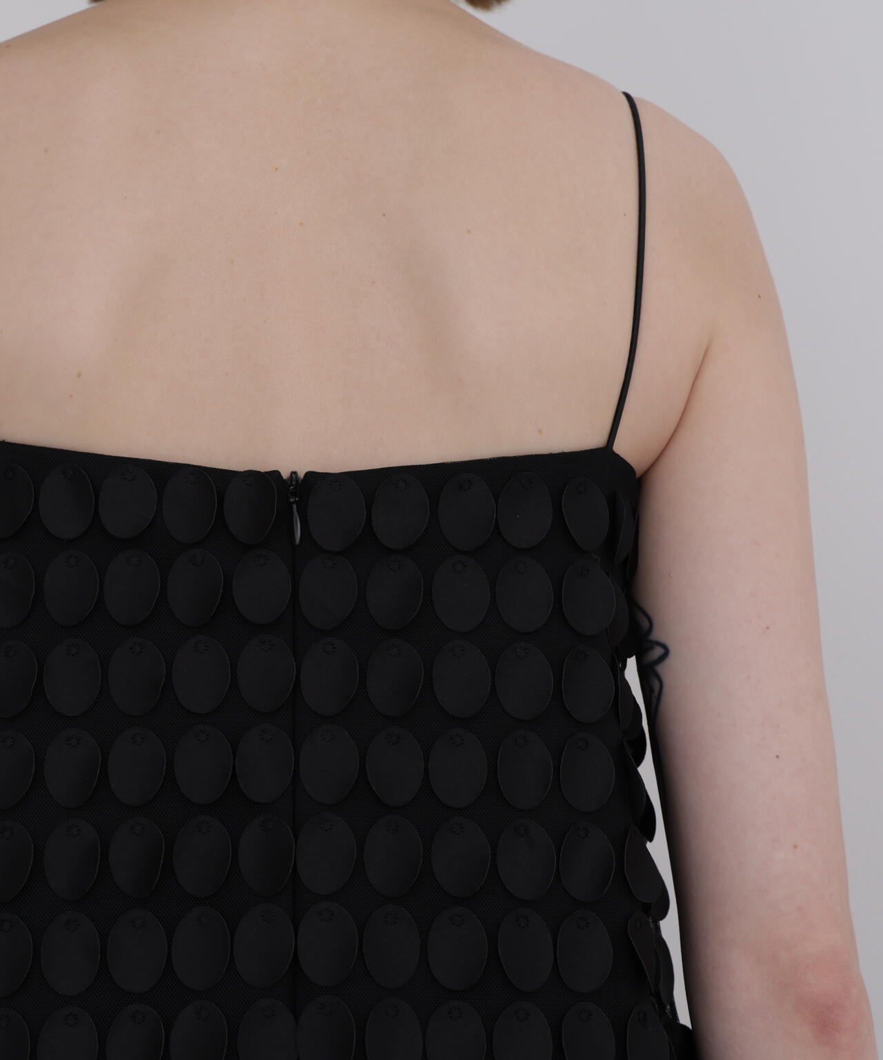 ドットエンブロイダリーレースカップインワンピース