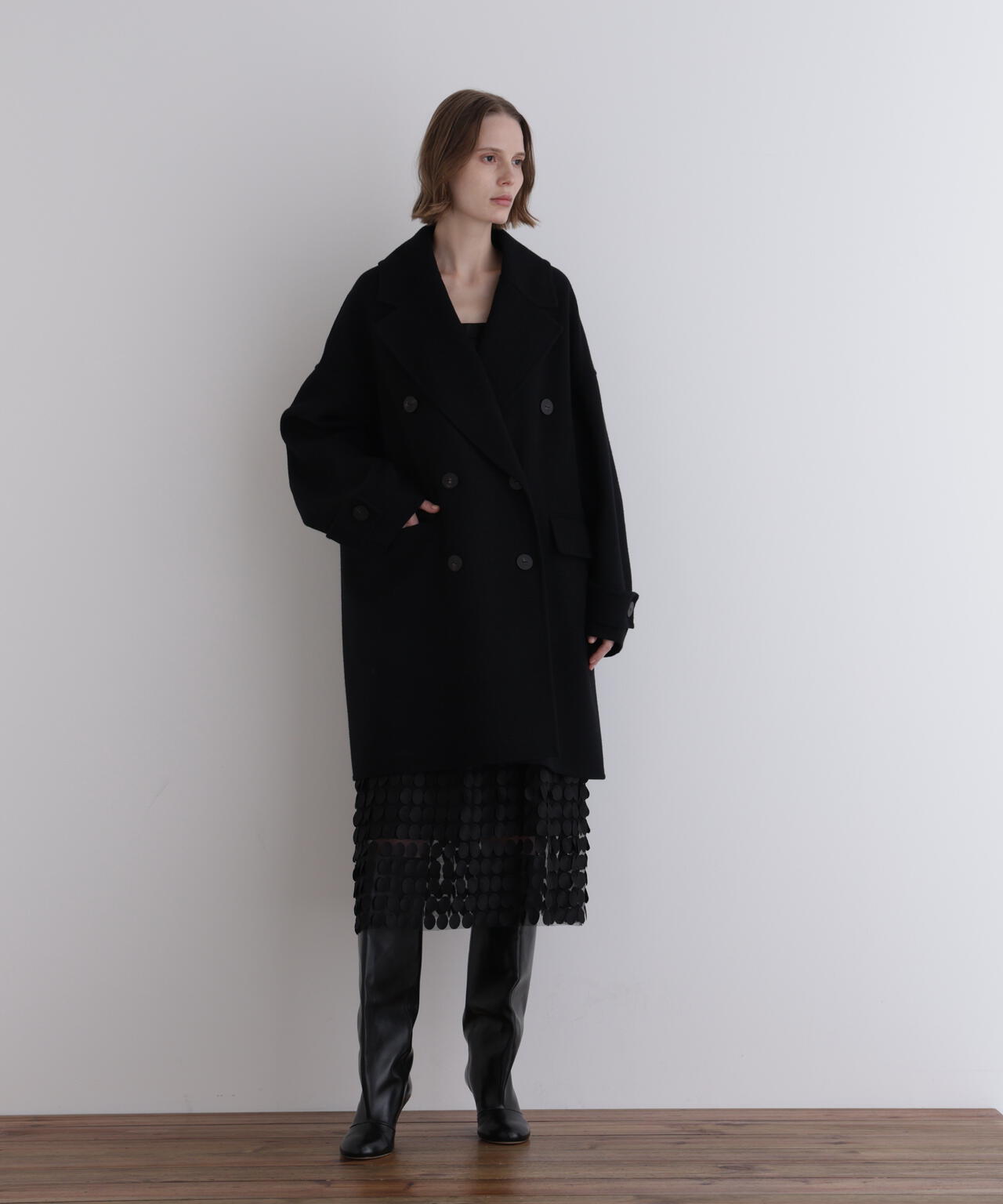 ドットエンブロイダリーレースカップインワンピース