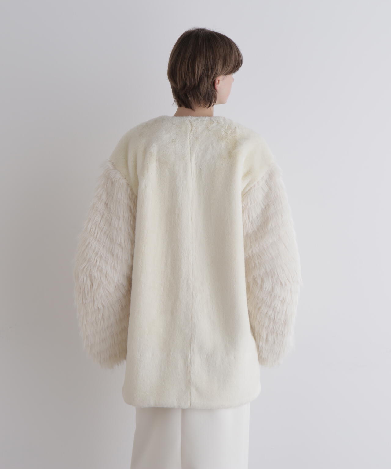 フェイクファーコンビジャケット