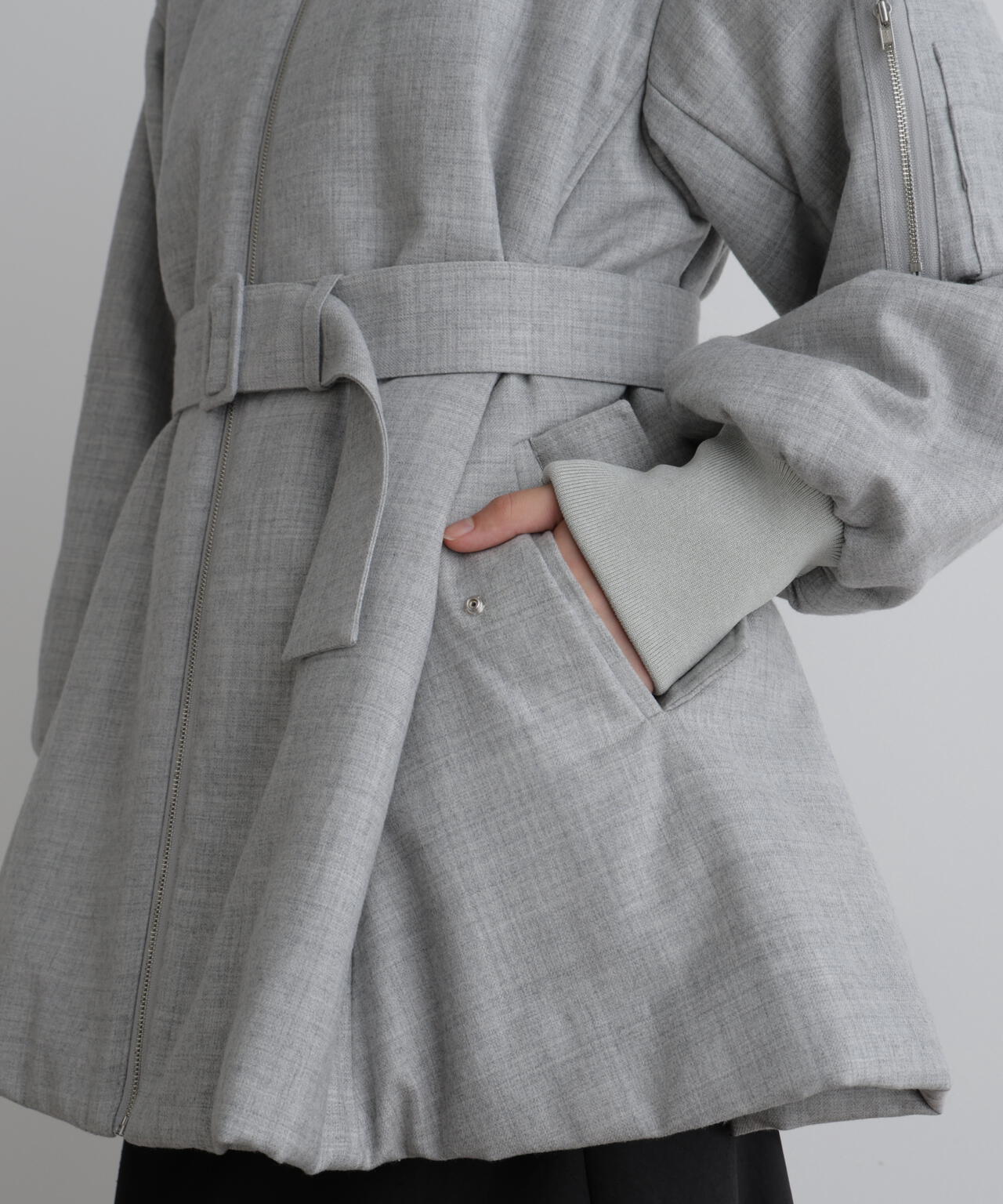 サキソニーウエストベルトパフィージャケット