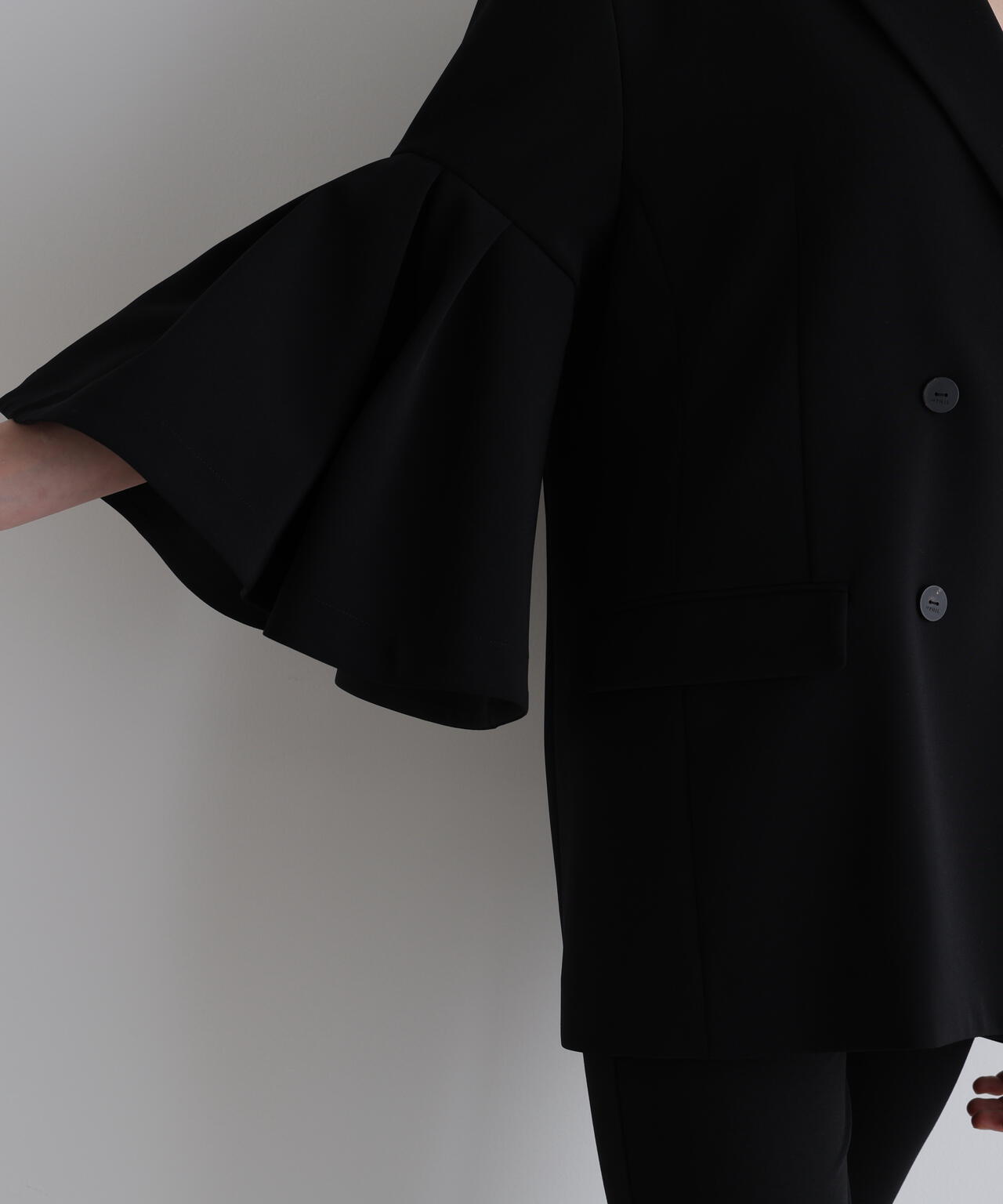 ダブルクロスストレッチ フレアJK/ジャケット ダブルクロスストレッチ フレアJK/ジャケット