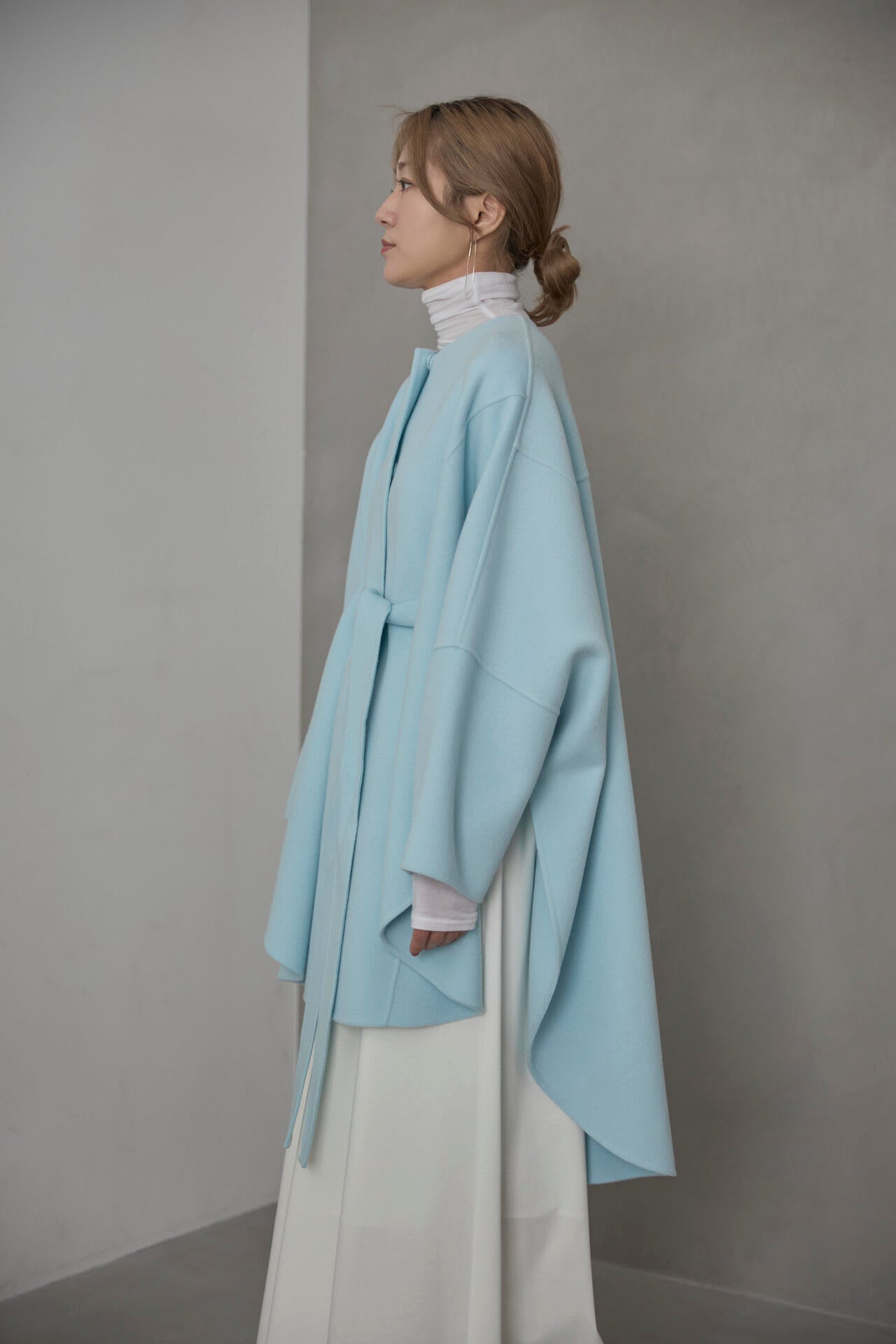 ソフトウールリバーポンチョコート