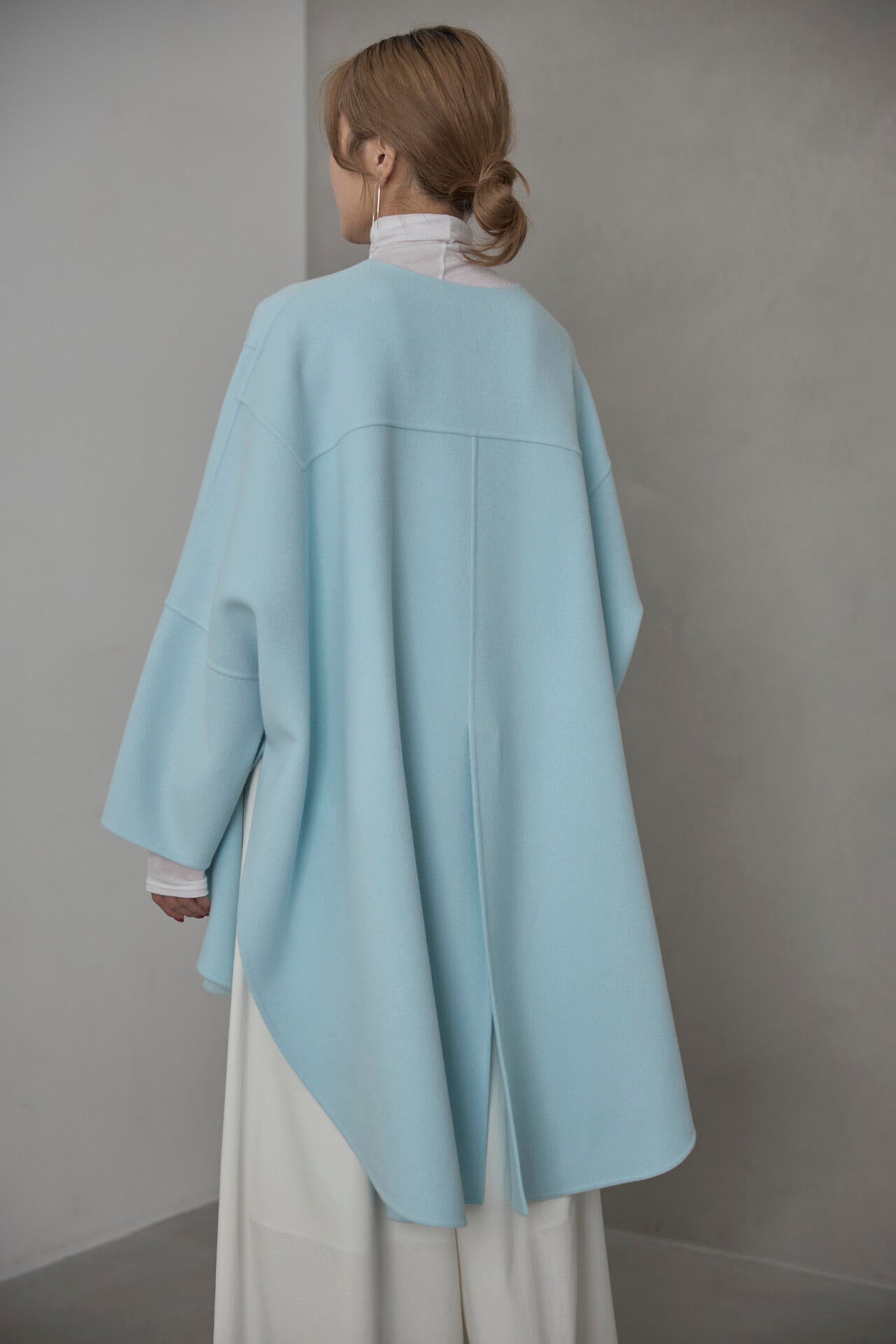 ソフトウールリバーポンチョコート