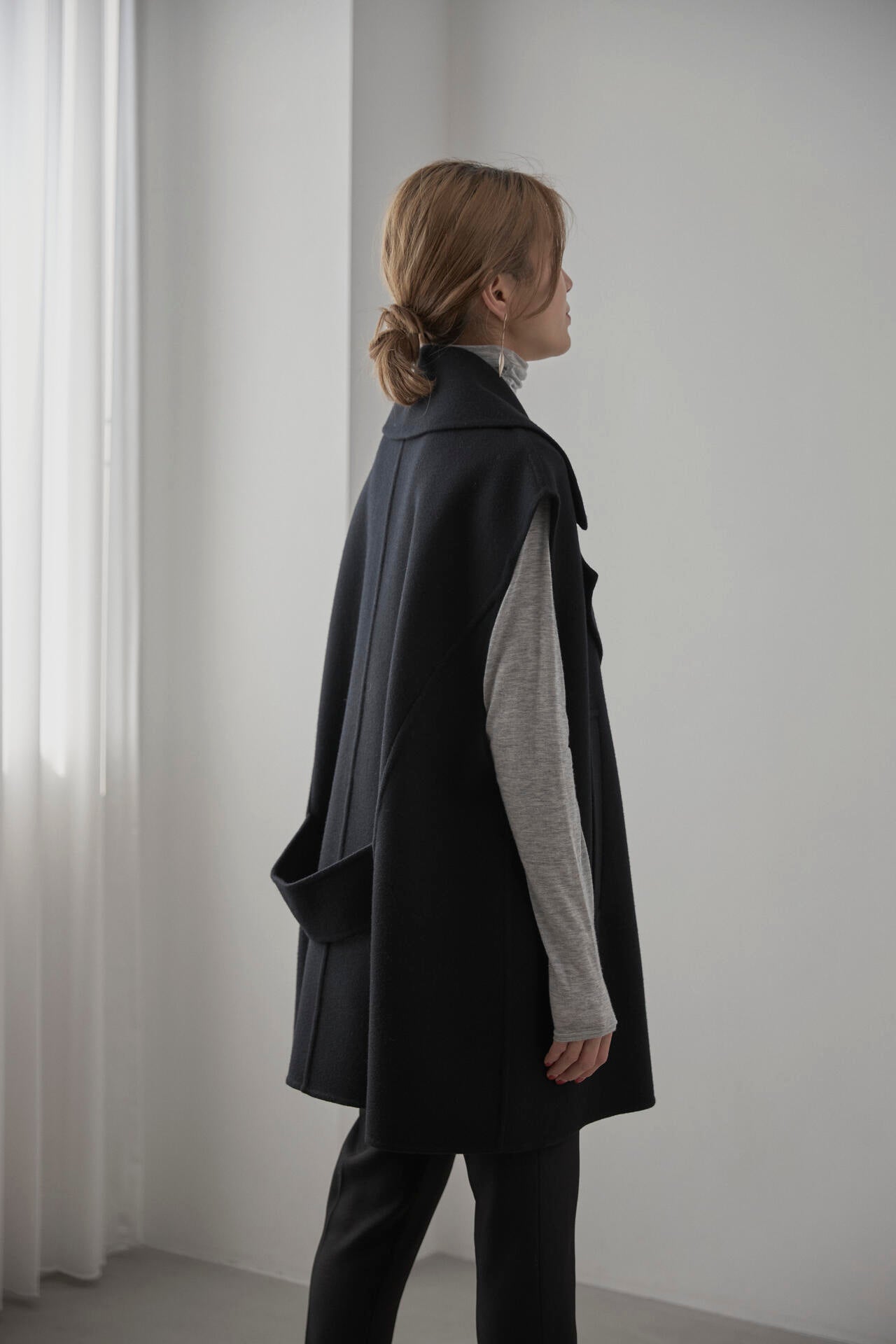 ※ana※【未使用・タグ付】LE PHIL ソフトウールリバーロングジレ ソフトウールリバーオーバーサイズロングジレ | LE PHIL（ル