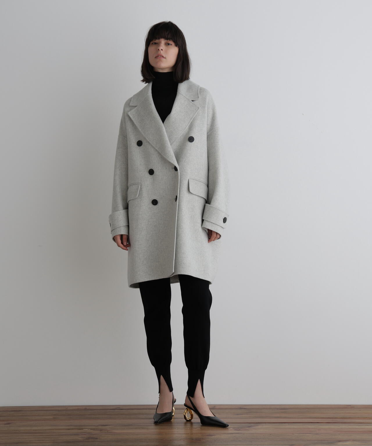 ろびちぇるくぅ様専用☆Plageウールフーデッドコート ソフトウール  