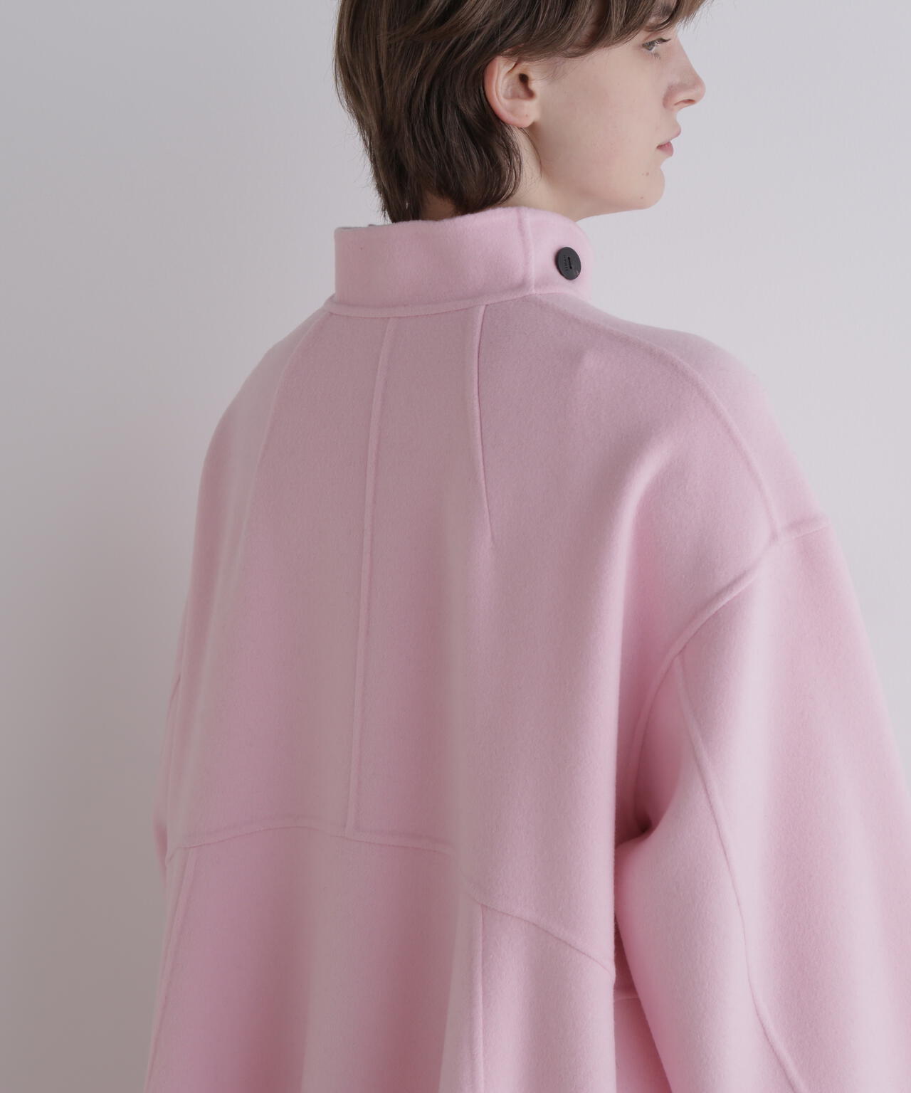 ソフトウールリバースタンドカラーコート