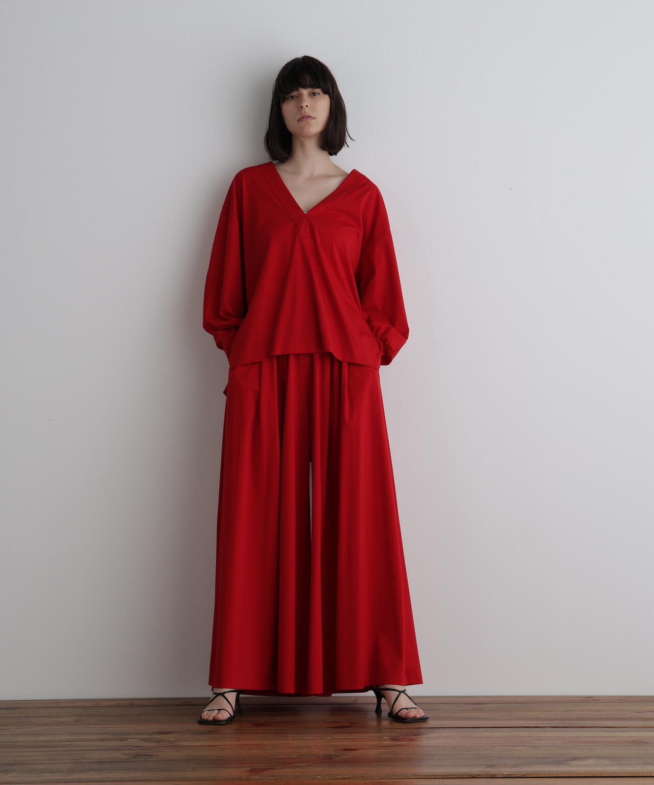 コンパクトポンチVネックプルオーバー