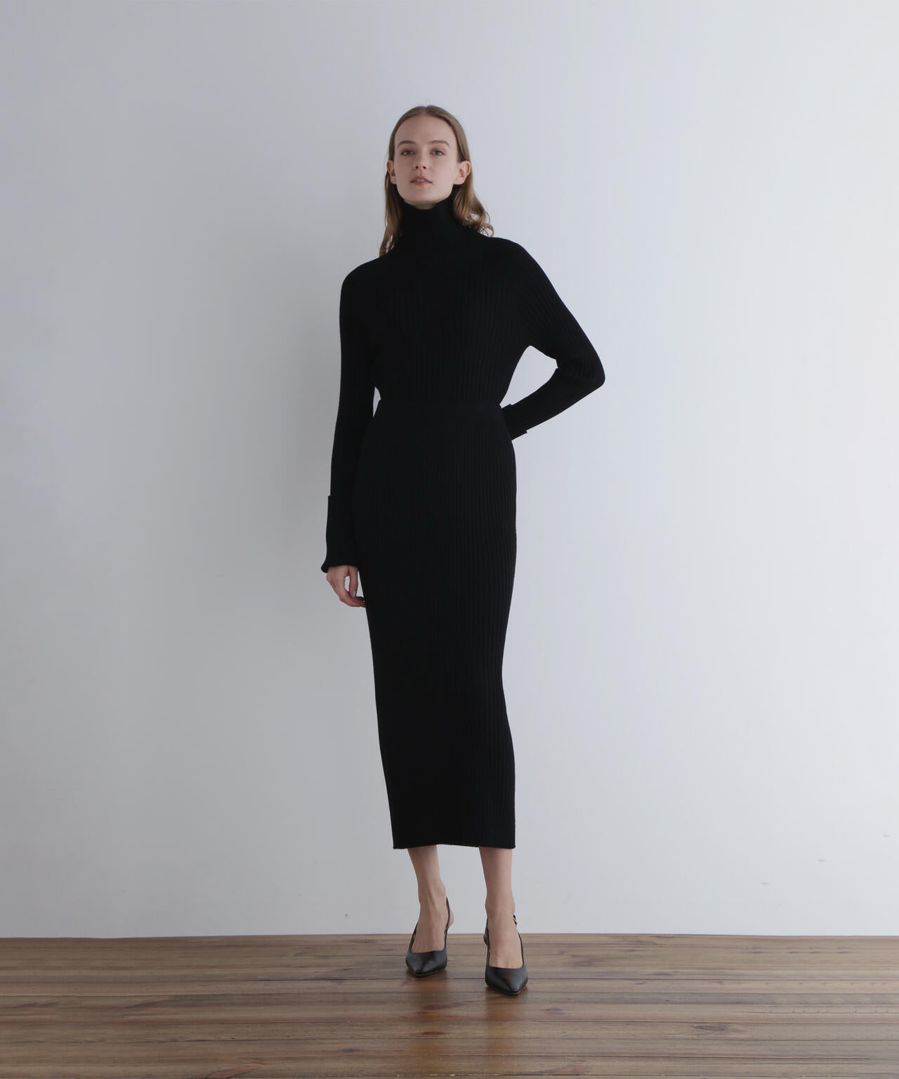 美品◯ルフィル バックスリット タートルネック 長袖カットソー ブラック ウールリブタートル | LE PHIL（ル フィル） ｜【公式】通販mix.tokyo