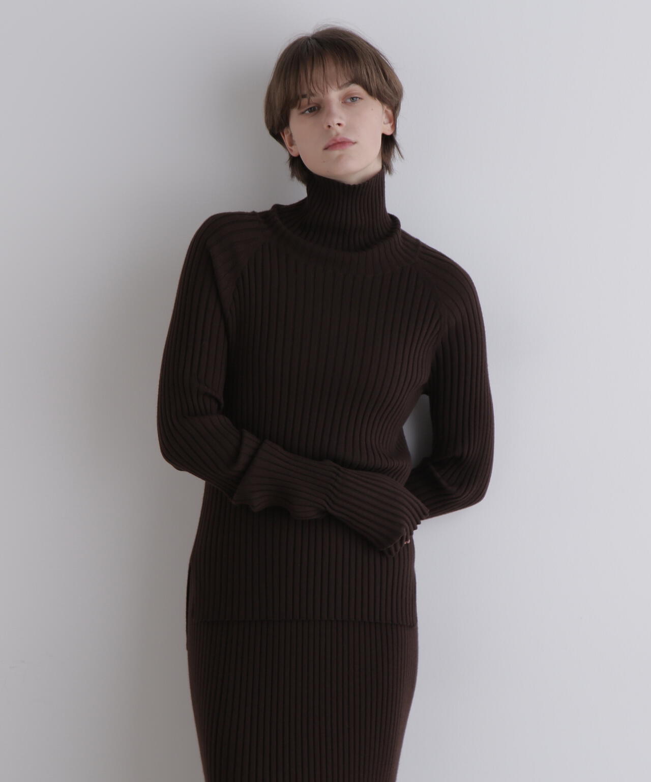 ルフィル タートルリブニット Fサイズ ルフィル タートルリブニット Fサイズ WEB限定カラー追加】リブ