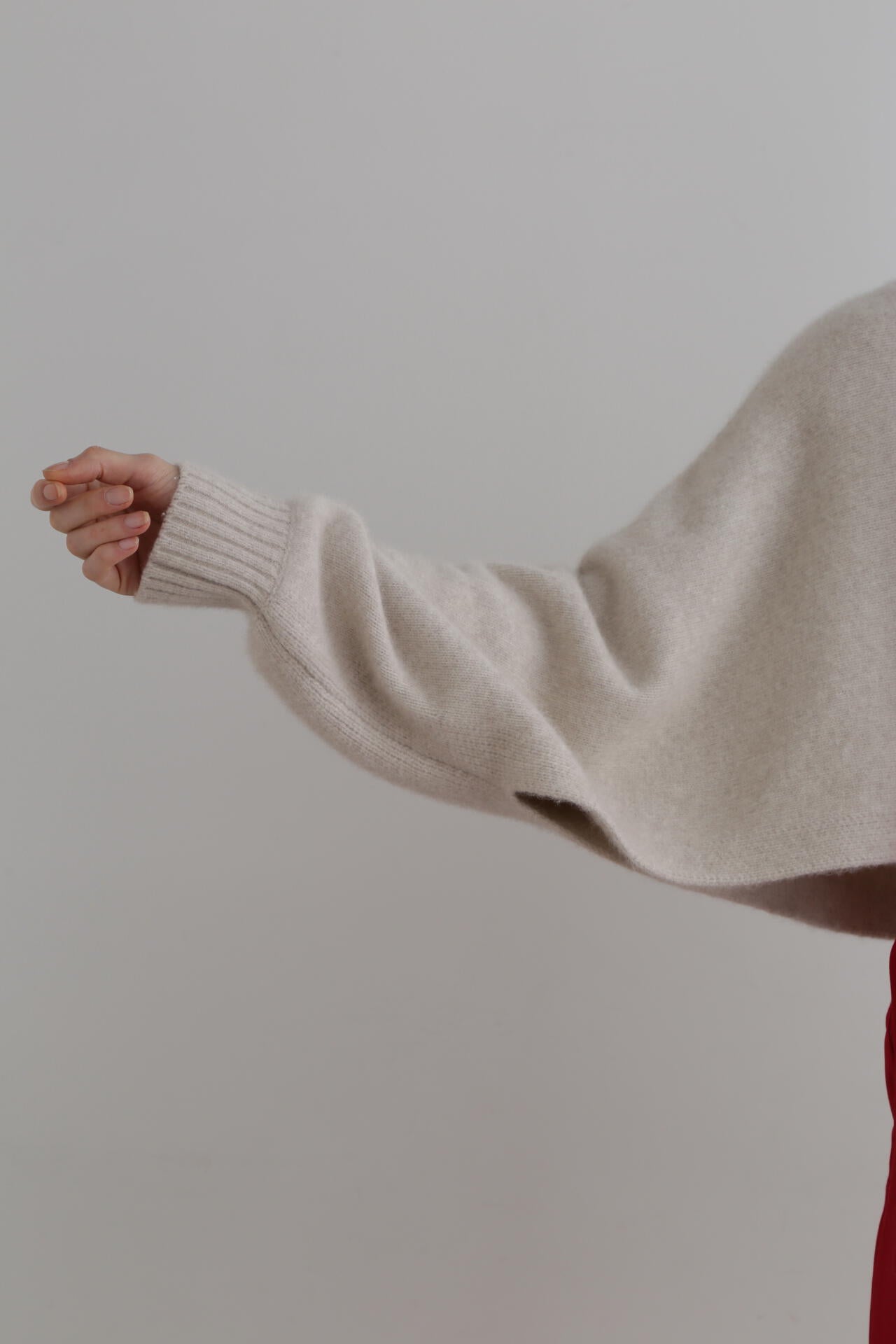 フォックス混ハイネックニット