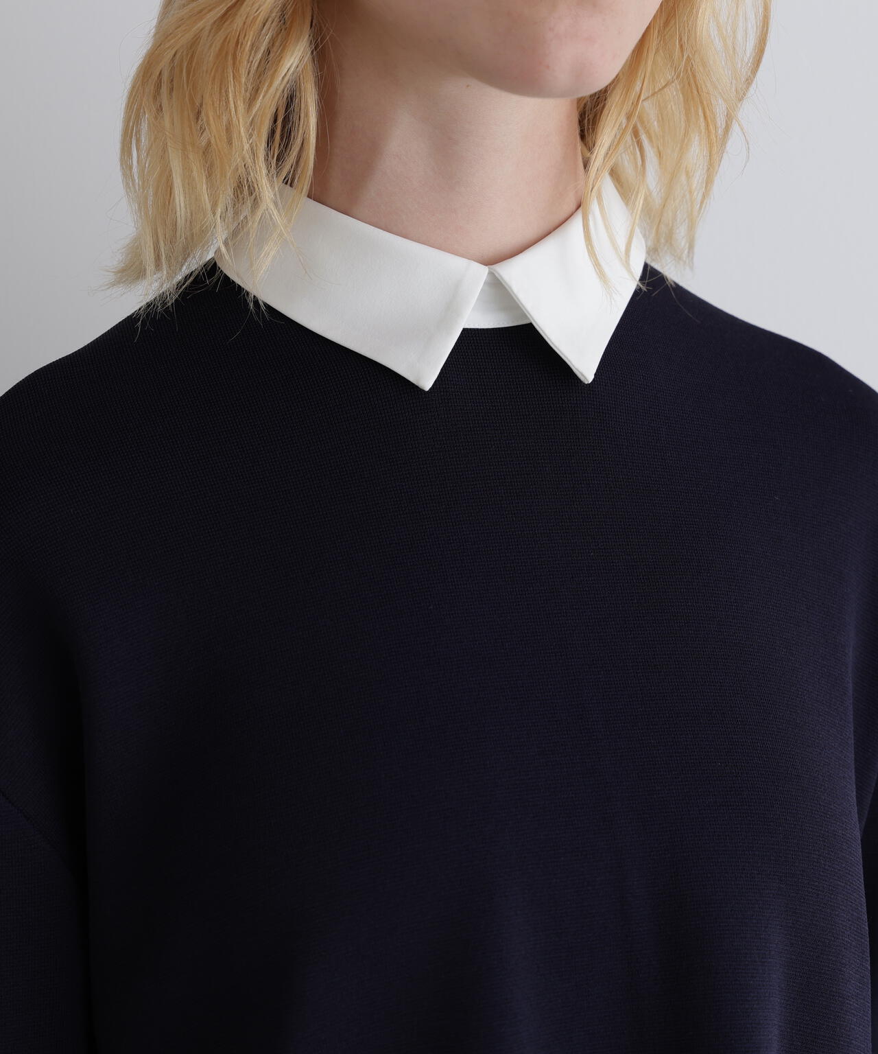 襟付きフレアニット