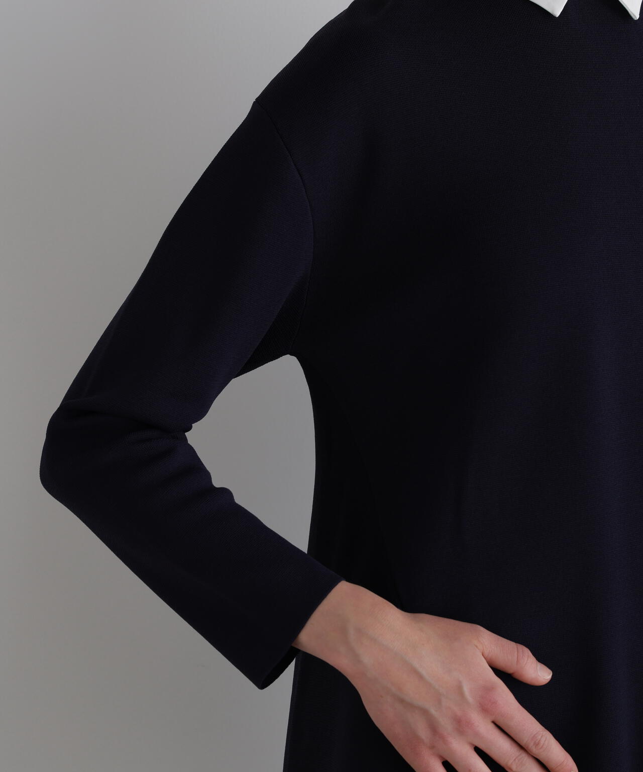 襟付きフレアニット