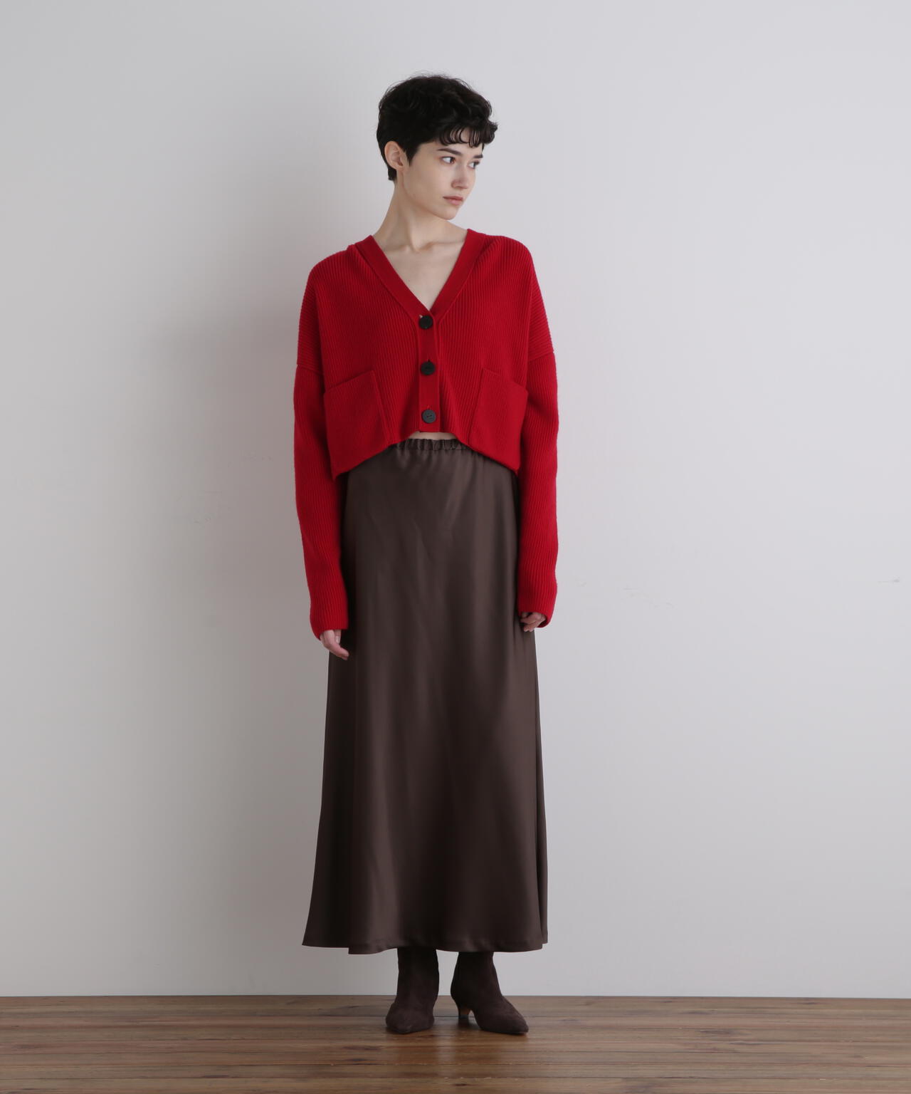 ウールコンパクトカーディガン