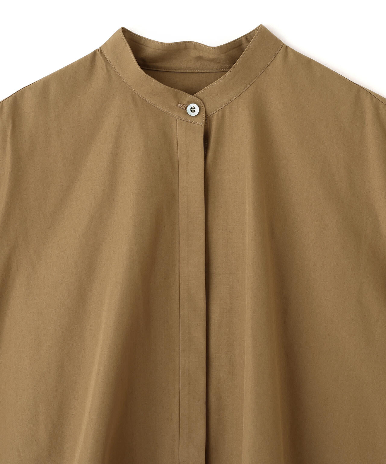 ショートタイプライターギャザーブラウス