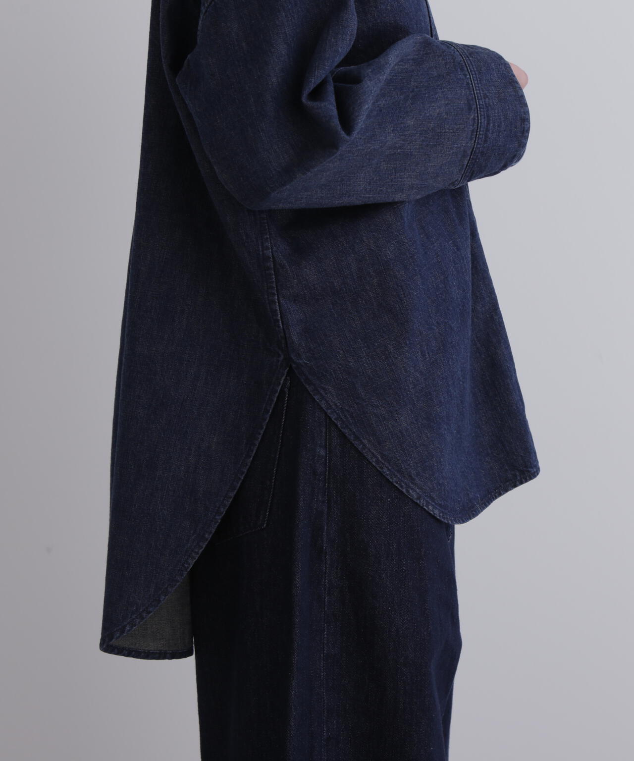 オーバーサイズデニムブラウス