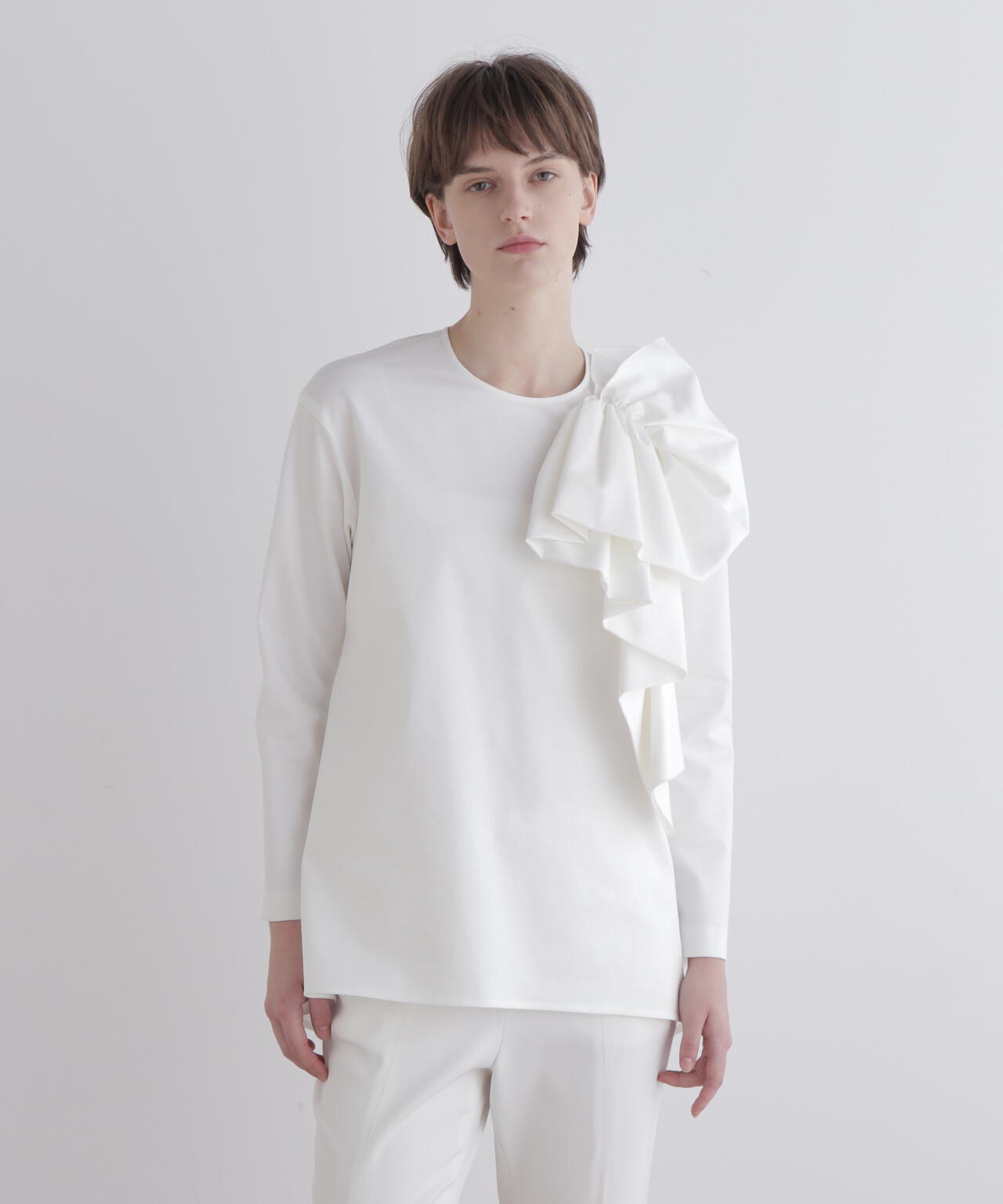 ハイストポンチリボンモチーブラウス