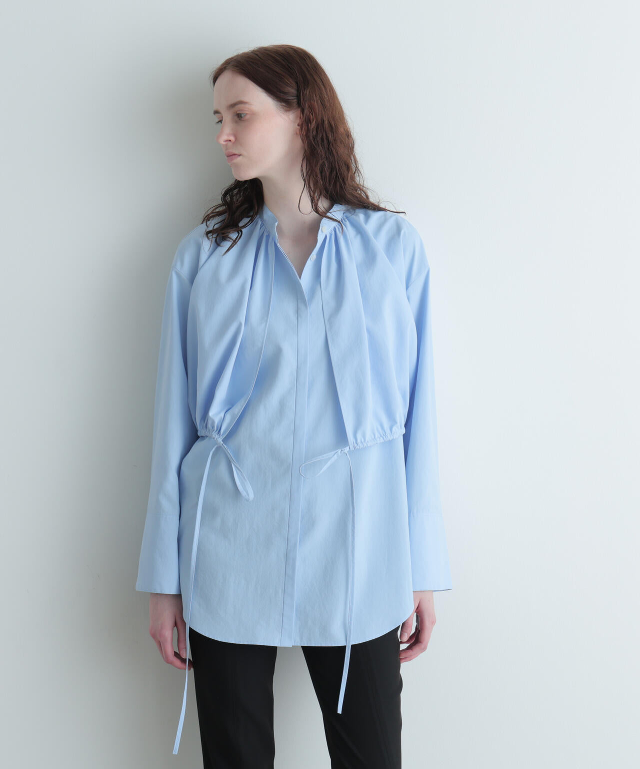 ケープカフスブラウス