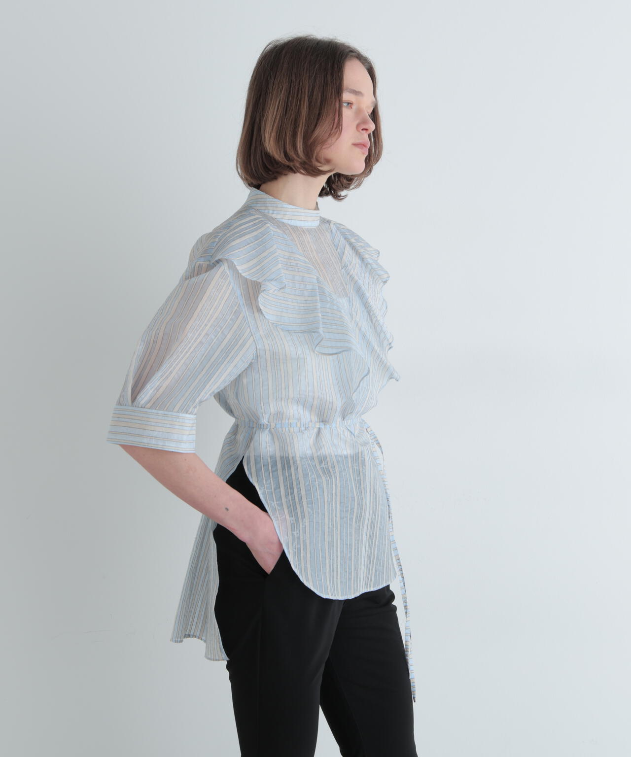 ストライプラッフルブラウス | LE PHIL（ル フィル） ｜【公式】通販