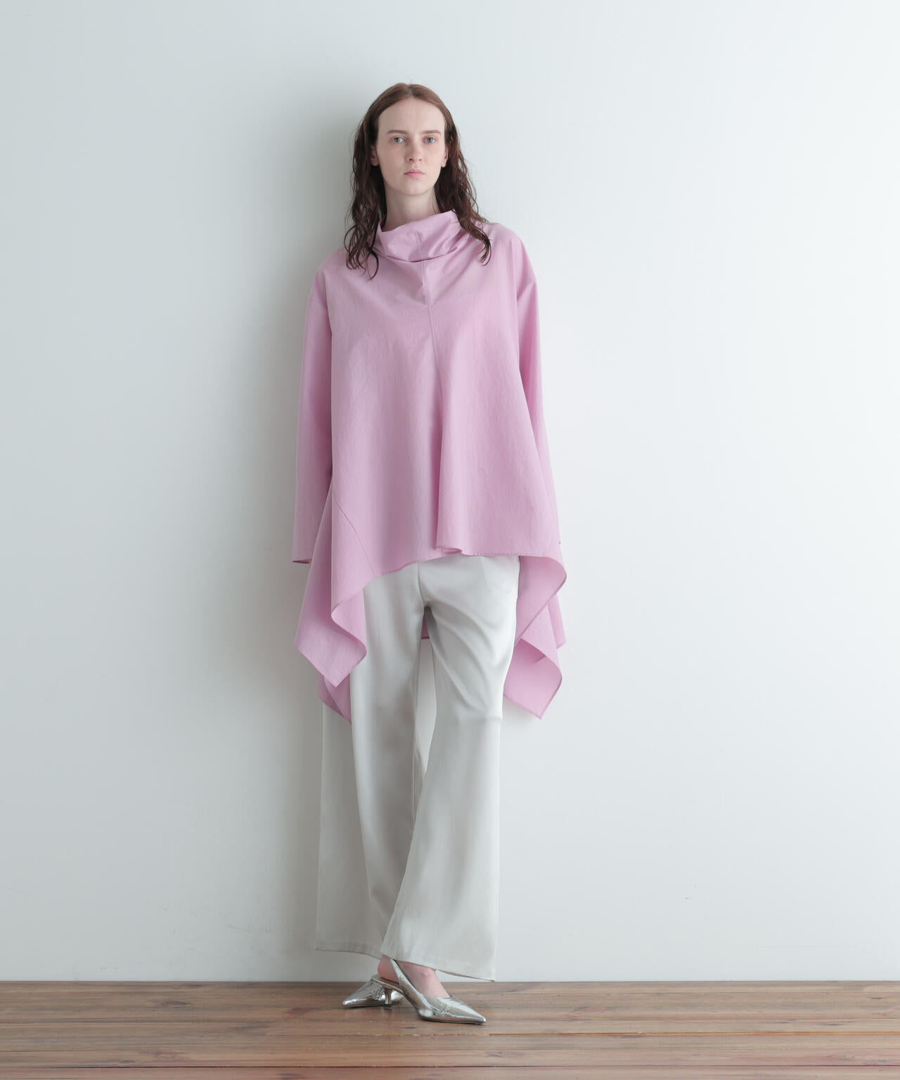 クールドットサイドヘムブラウス