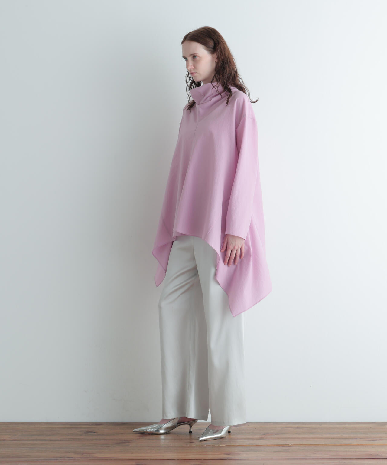 クールドットサイドヘムブラウス