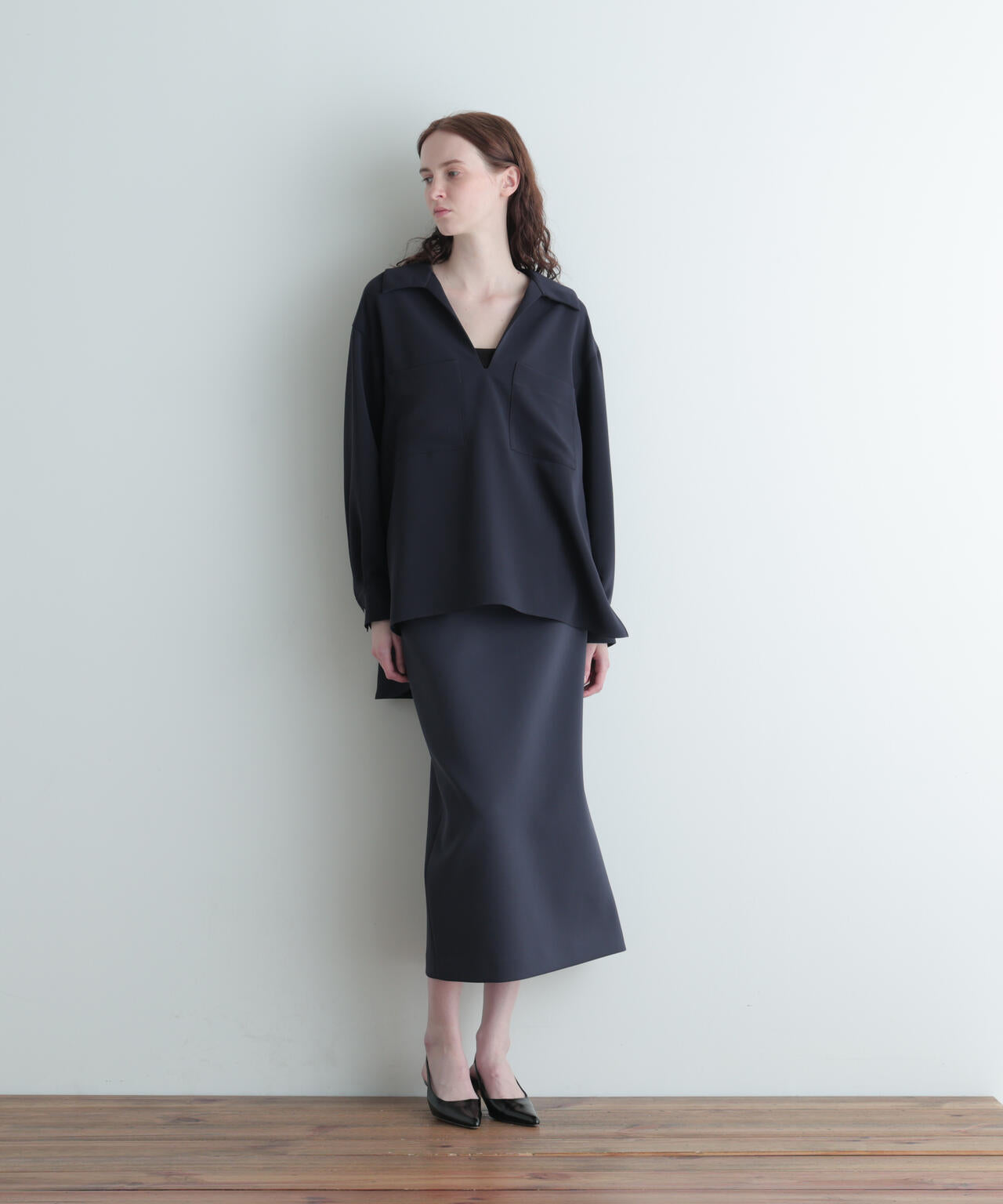 2WAYライトダブルクロスブラウス