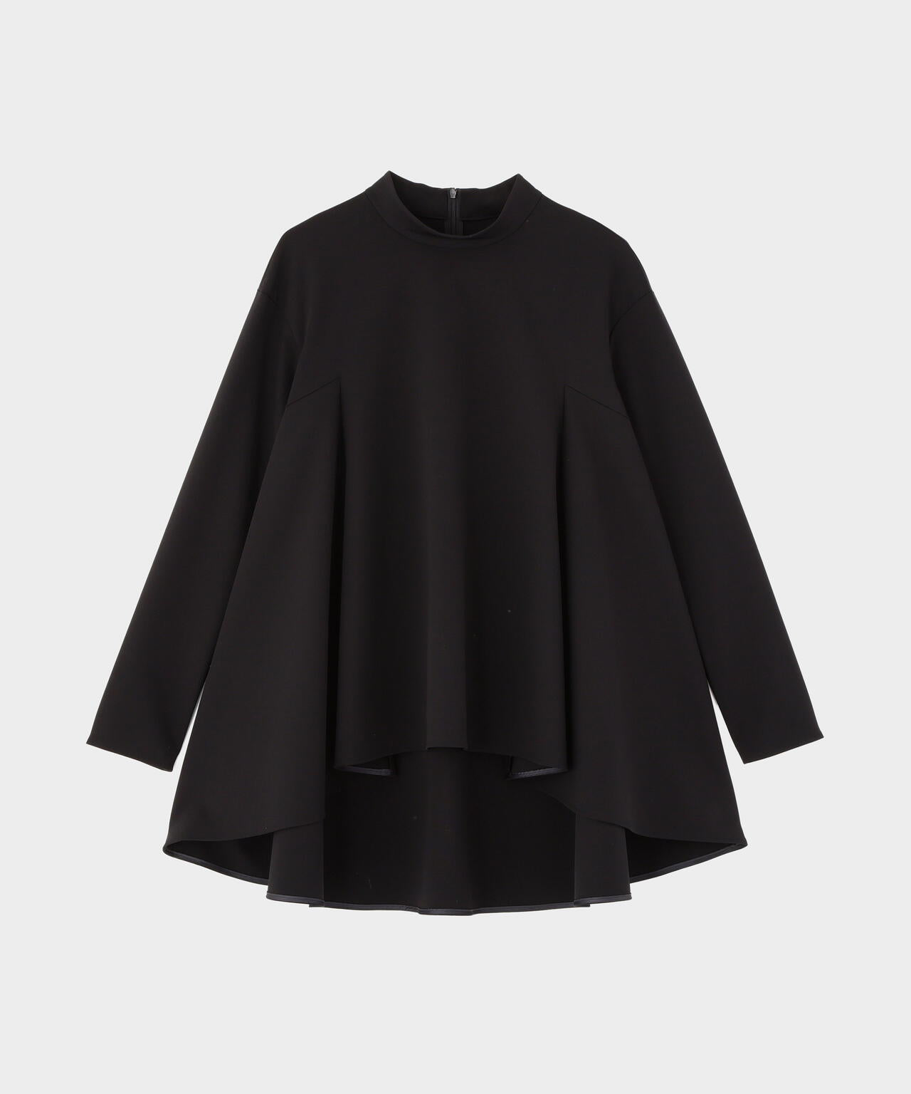 ハイストレッチポンチスタンドカラーブラウス