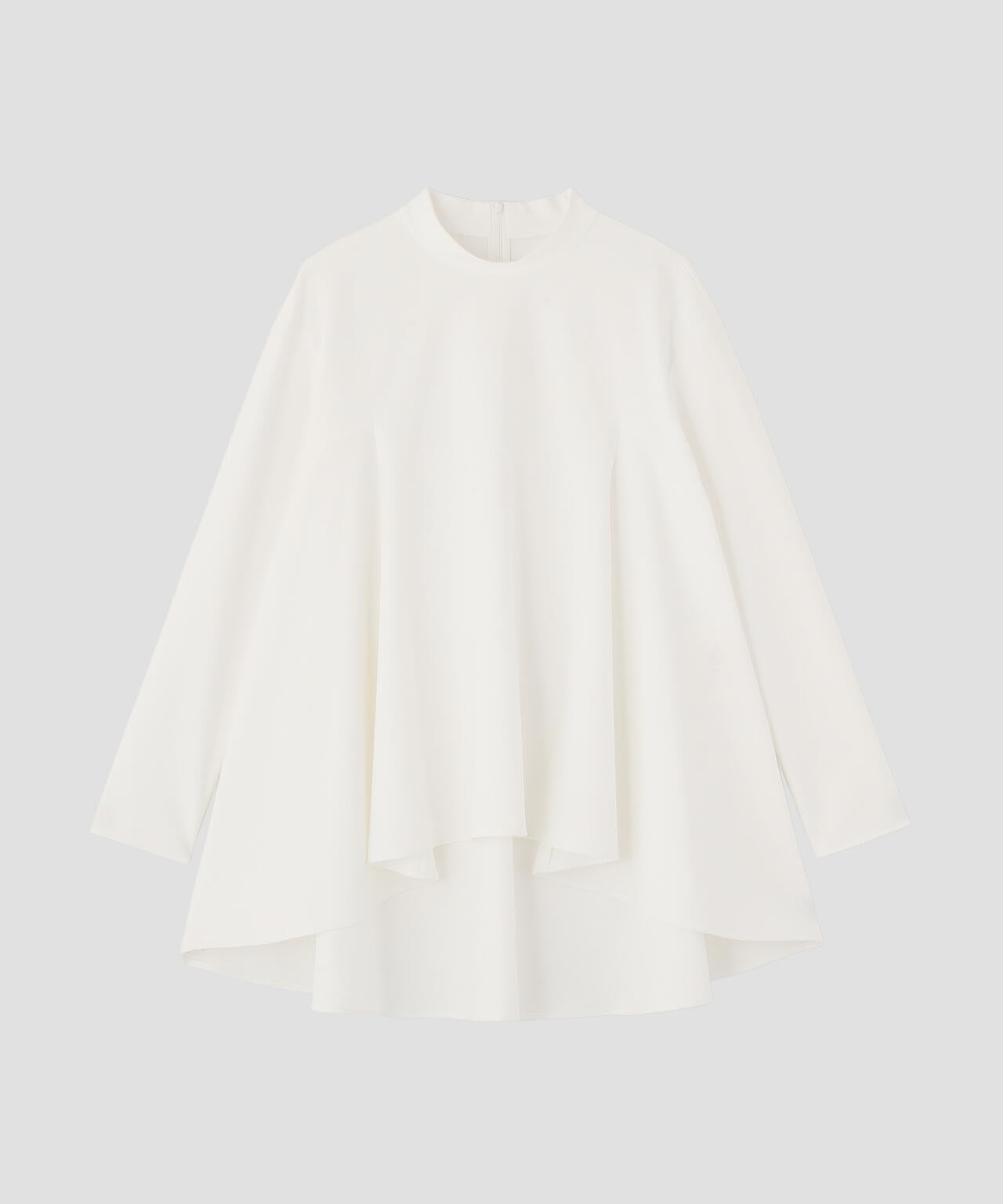 ハイストレッチポンチスタンドカラーブラウス