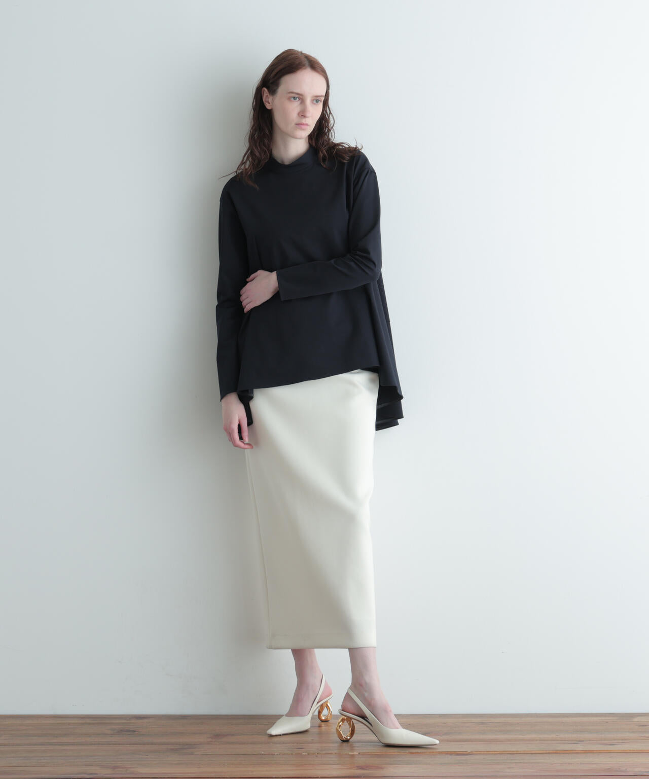 ハイストレッチポンチスタンドカラーブラウス | LE PHIL（ル フィル