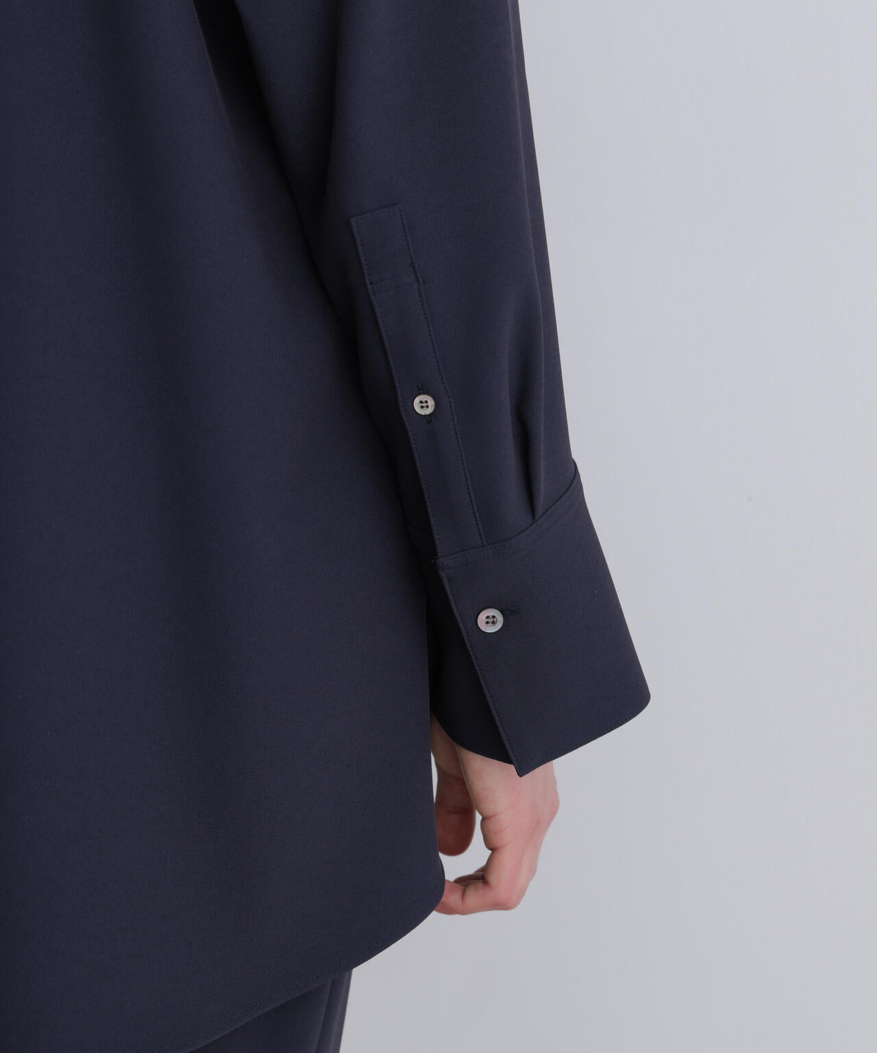 2WAYツイルドレープブラウス