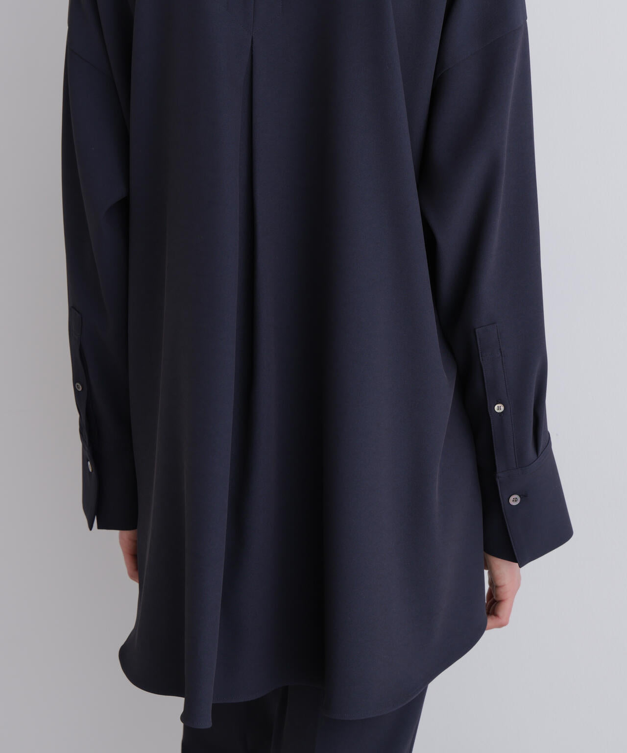 2WAYツイルドレープブラウス