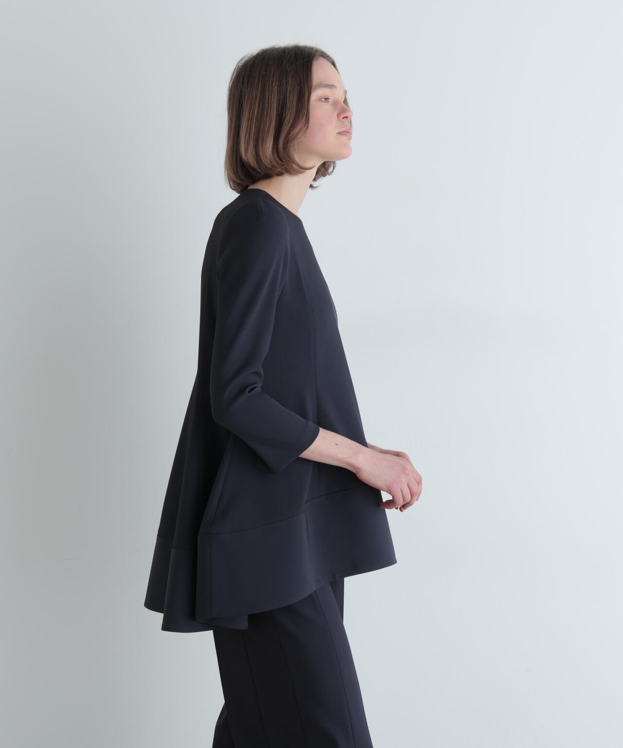 2WAYツイルフレアブラウス