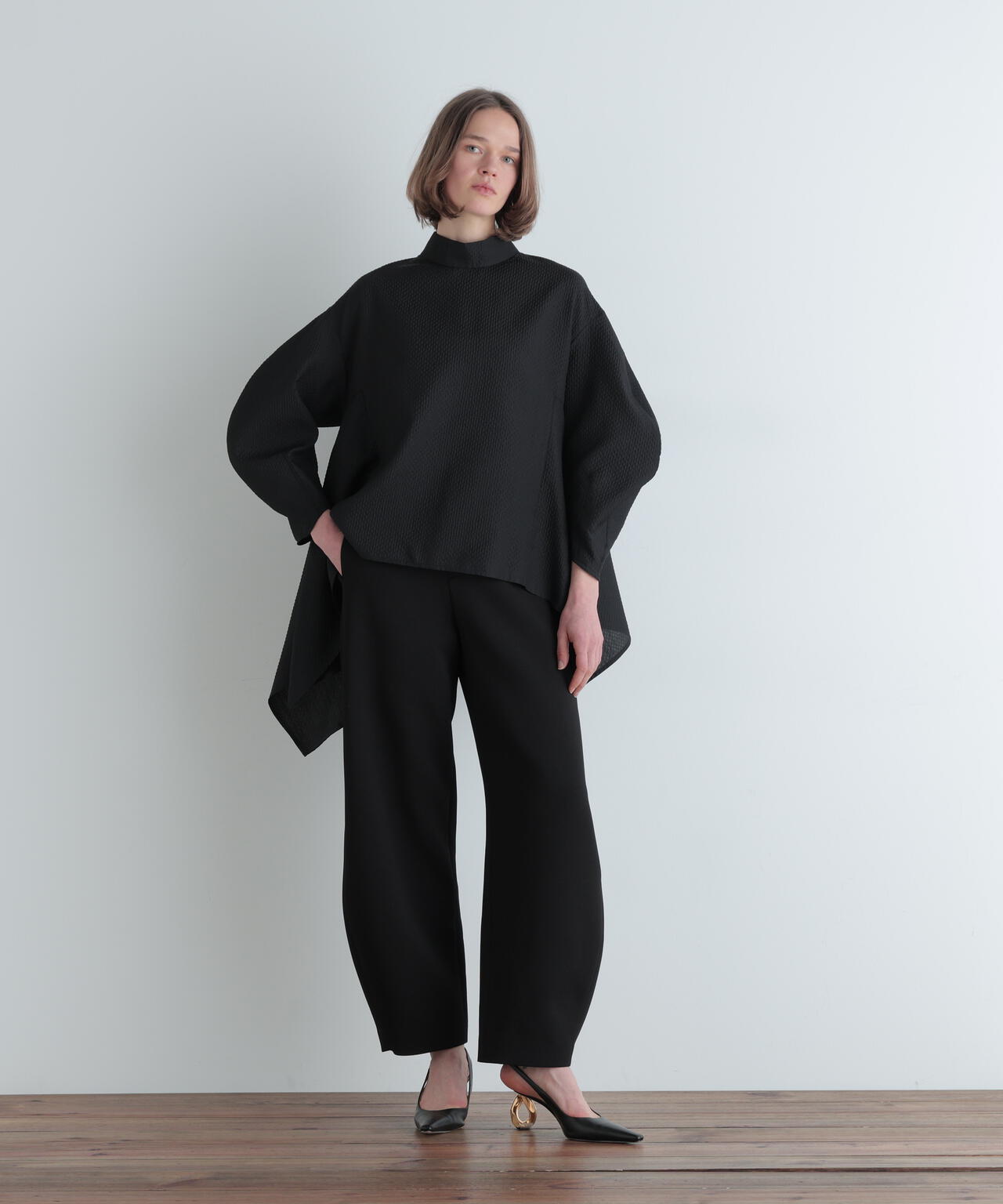 スクエアジャカードブラウス