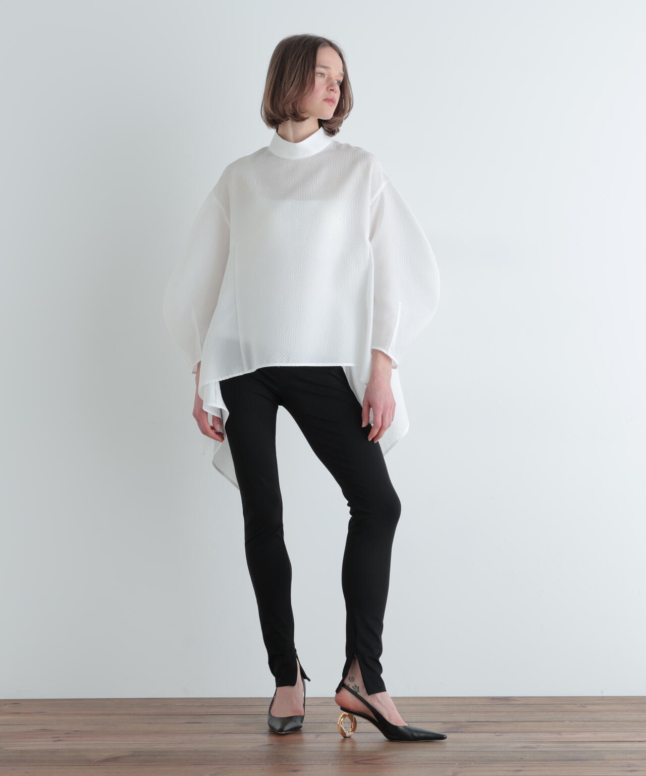 スクエアジャカードブラウス