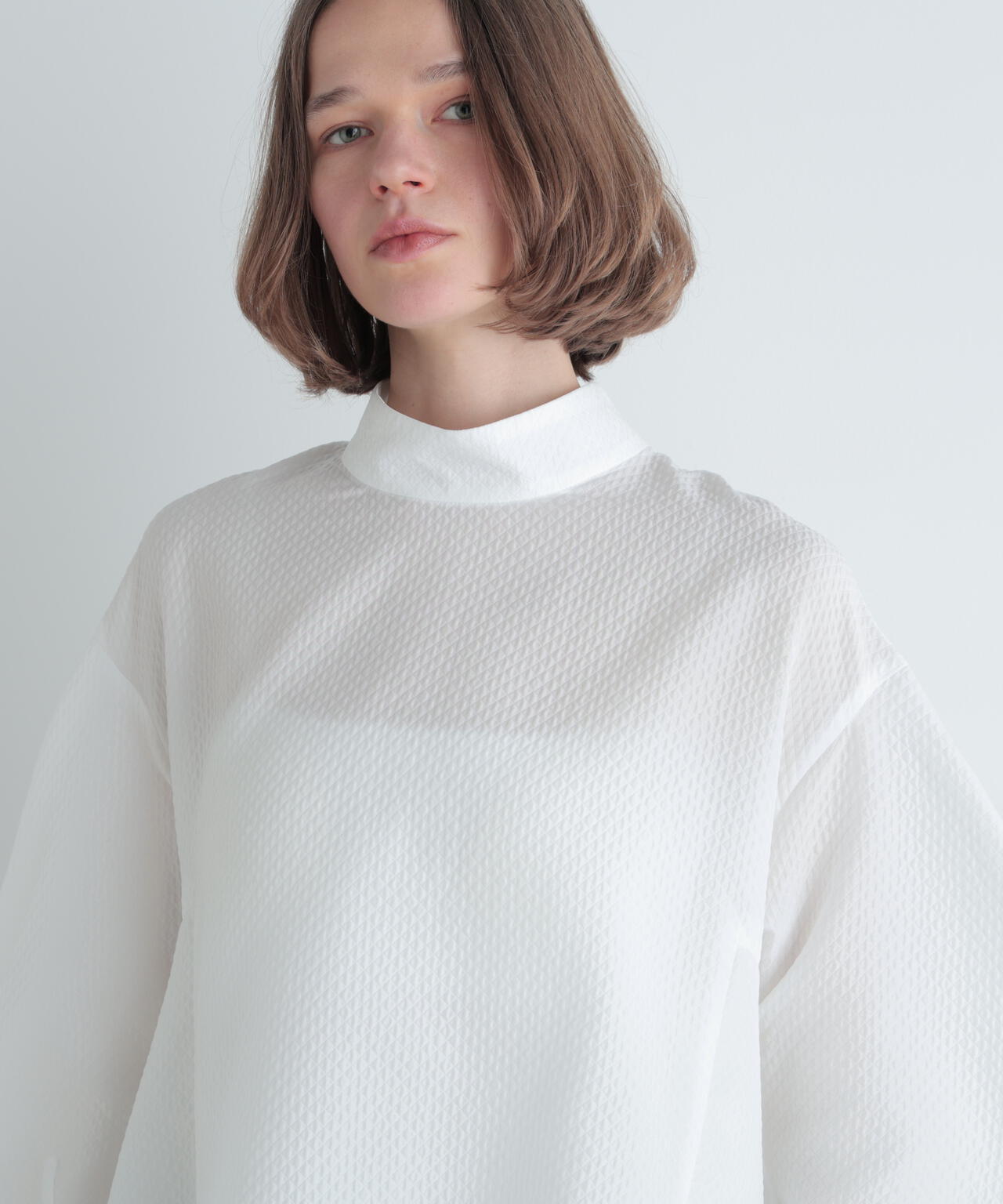 スクエアジャカードブラウス