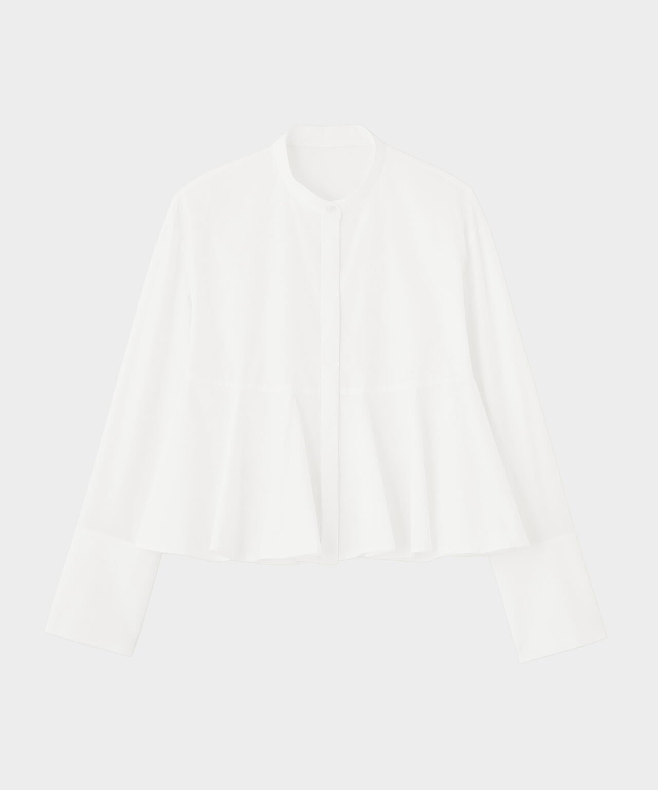 SOLOTEXブロードショートペプラムブラウス