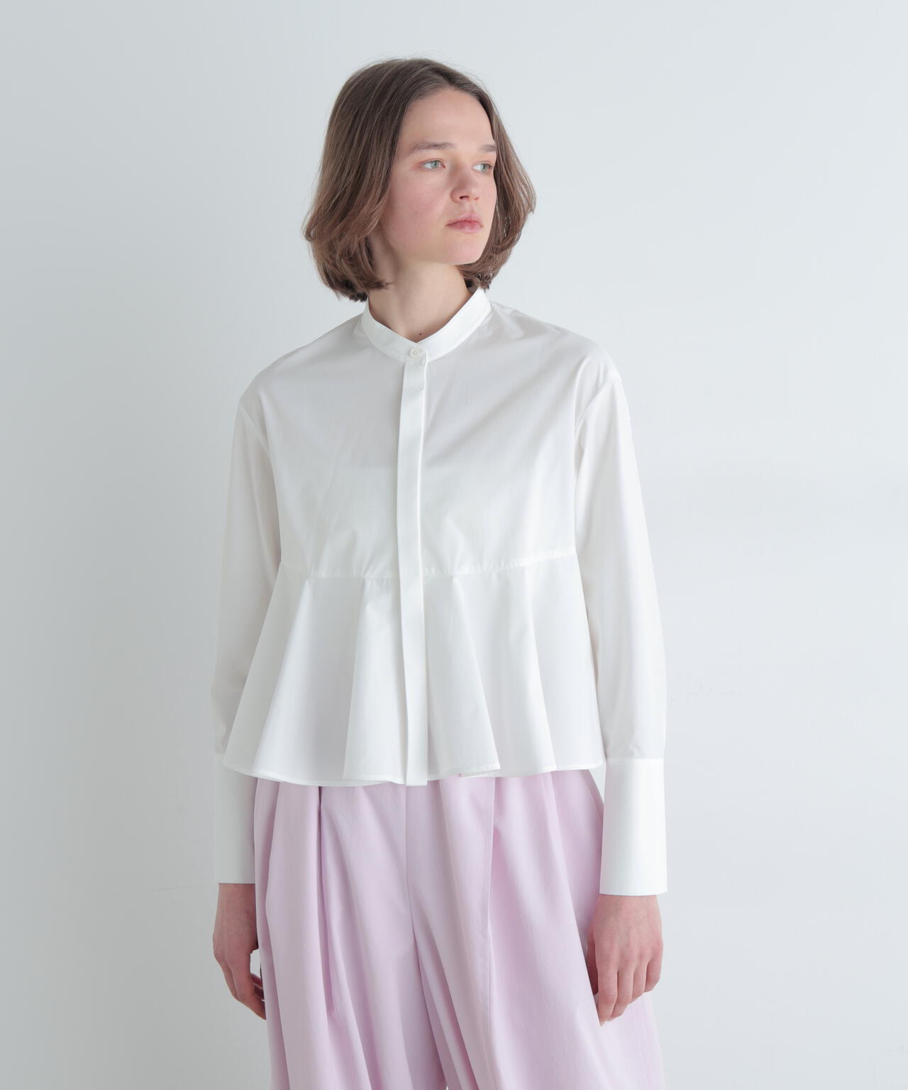 SOLOTEXブロードショートペプラムブラウス | LE PHIL（ル フィル