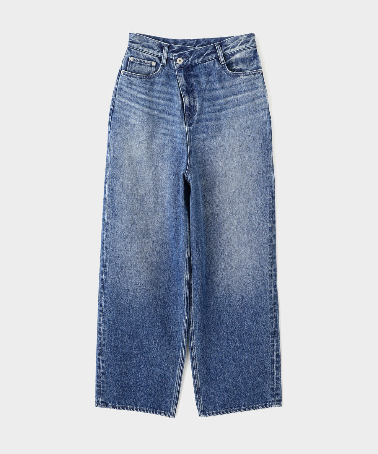 フロントクロスデニムパンツ