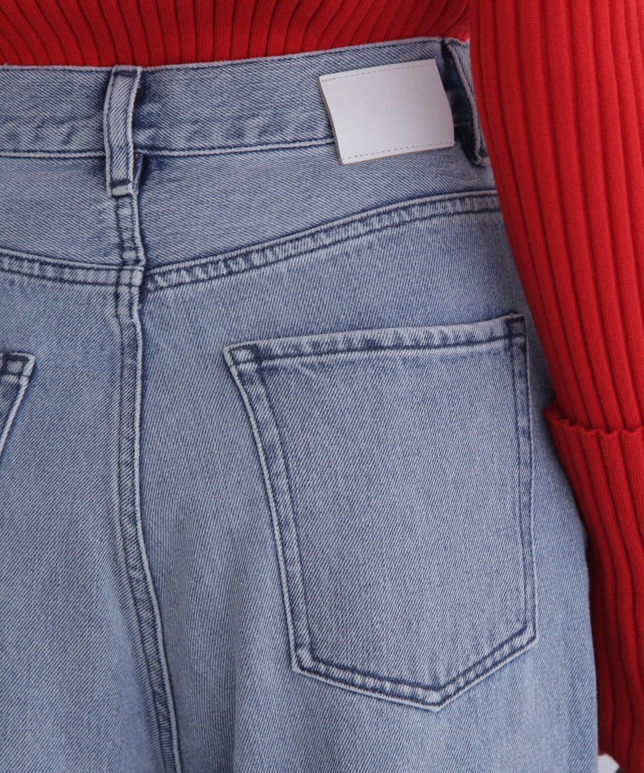 フロントクロスデニムパンツ