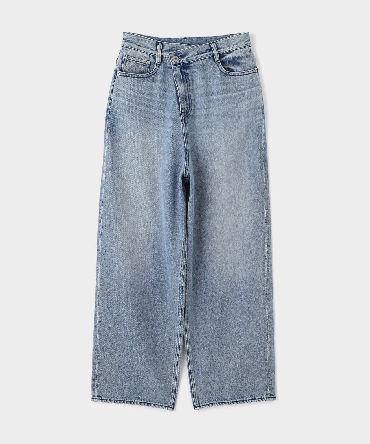 フロントクロスデニムパンツ