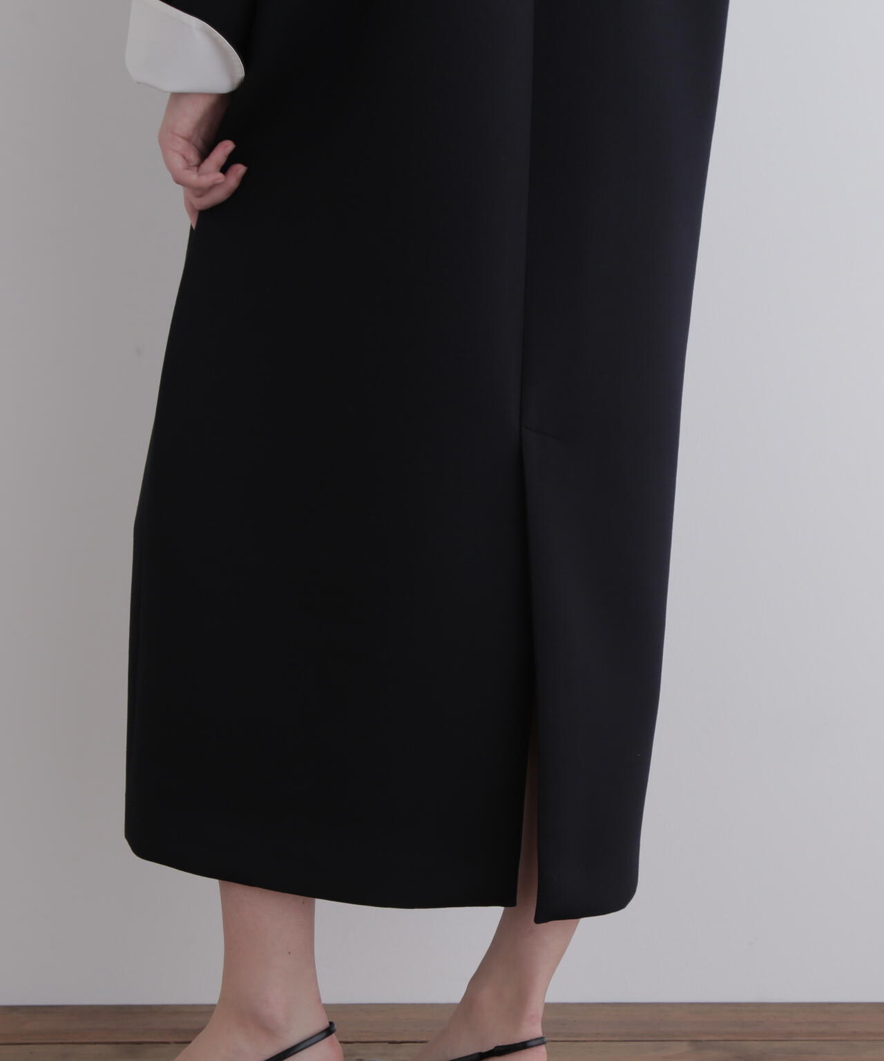 ジャージー襟付きワンピース