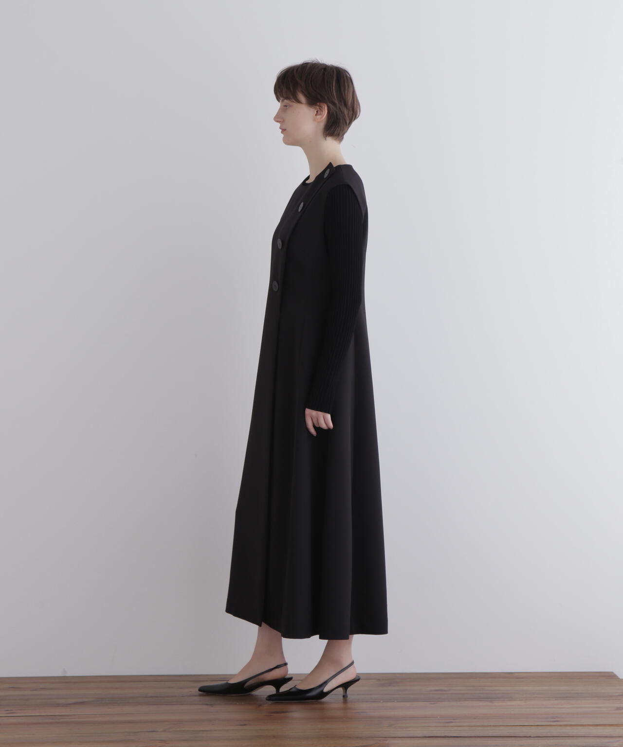 ジレロングワンピース